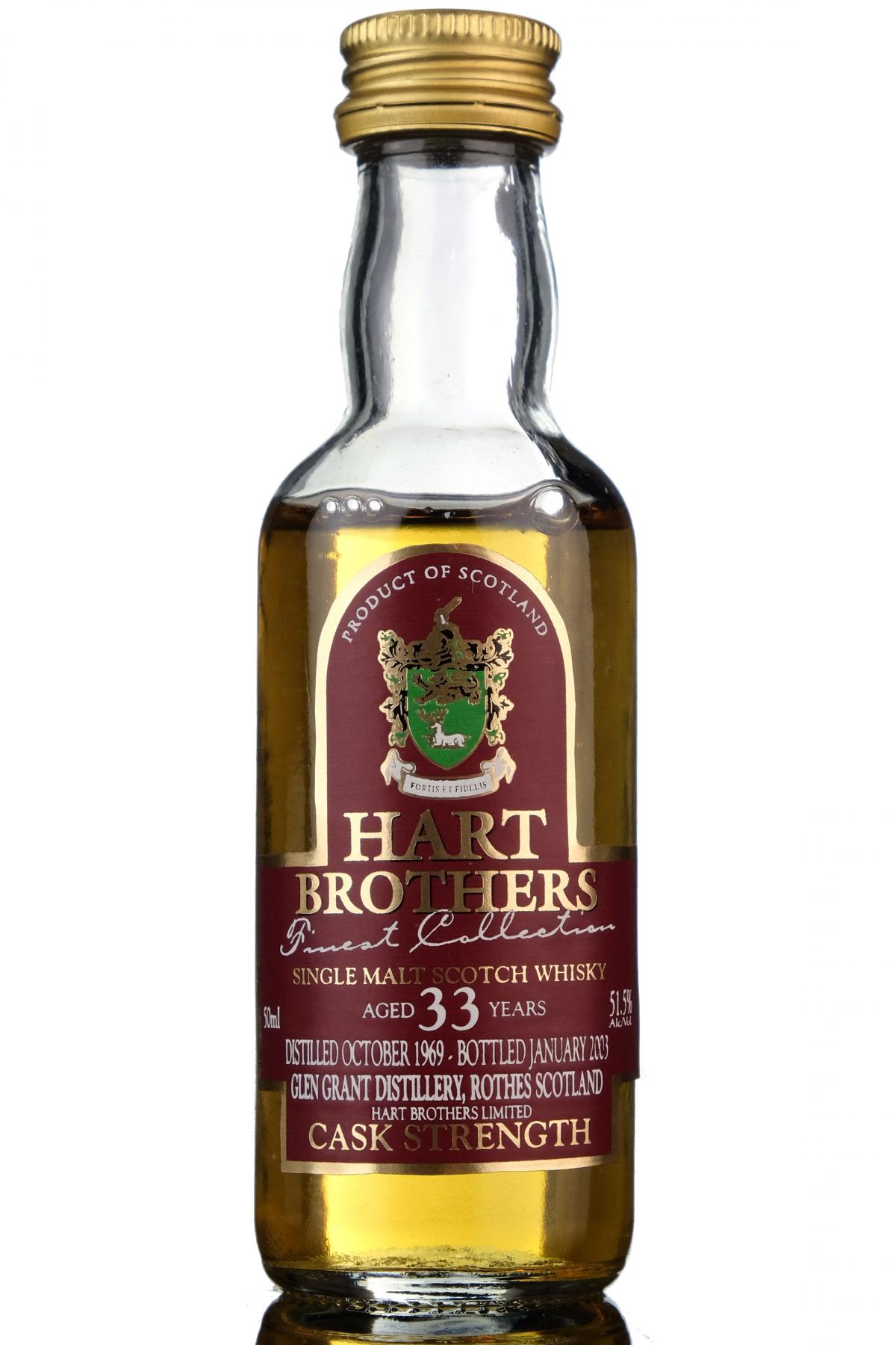 Glen Grant 1969-2003 - 33 Year Old Hart Brothers Miniature