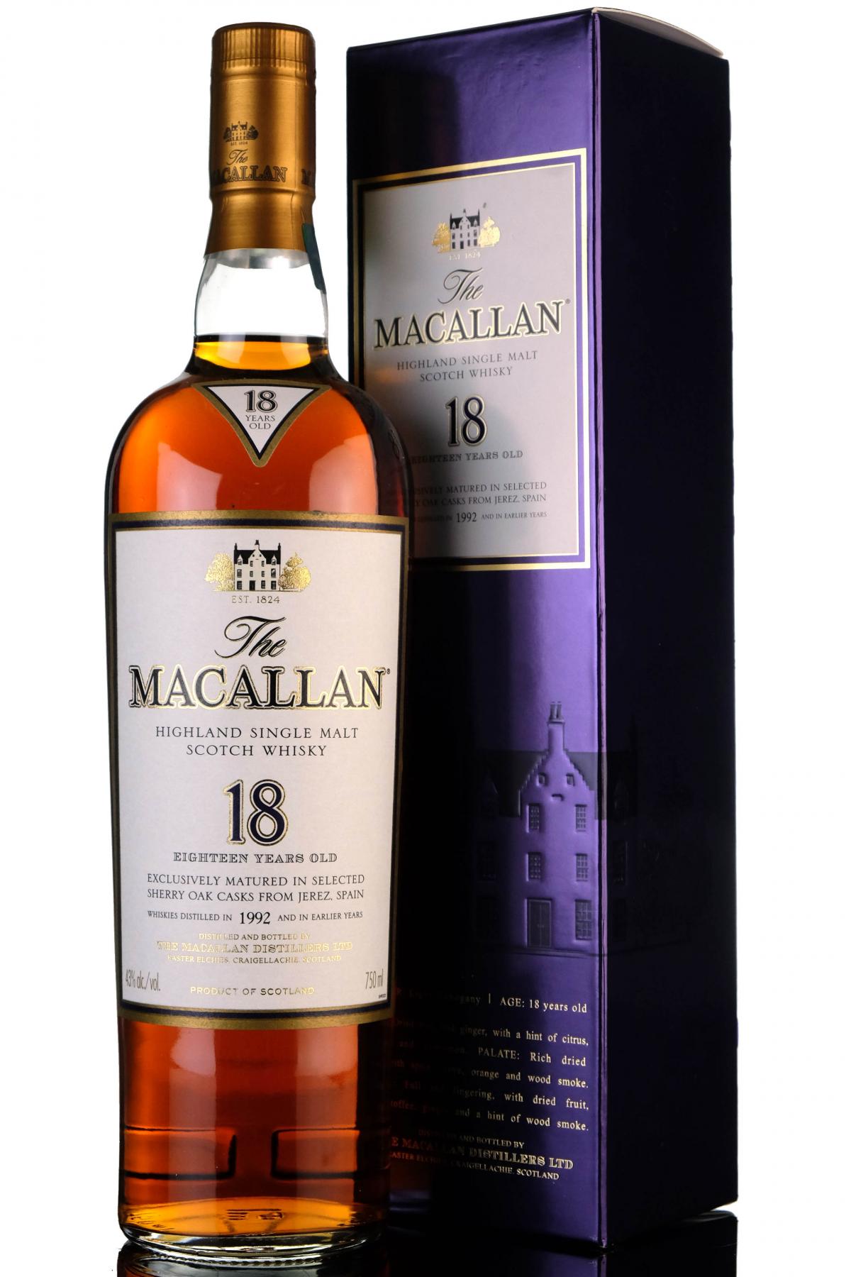 Macallan 1992 - 18 Year Old