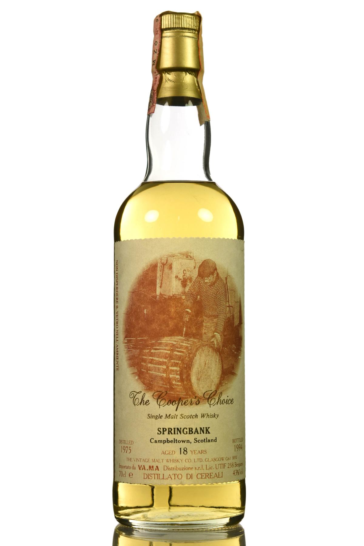 Springbank 1975-1994 - 18 Year Old - Coopers Choice