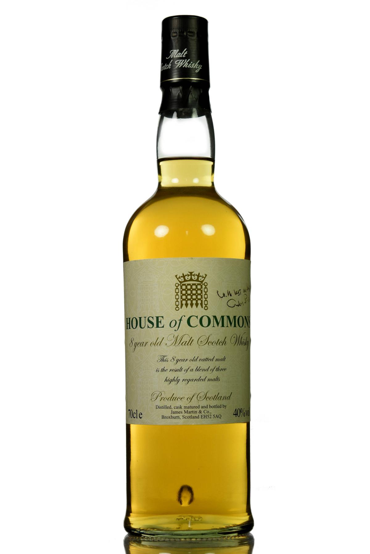 House Of Commons - Gordon & MacPhail - Signed By Gordon Brown