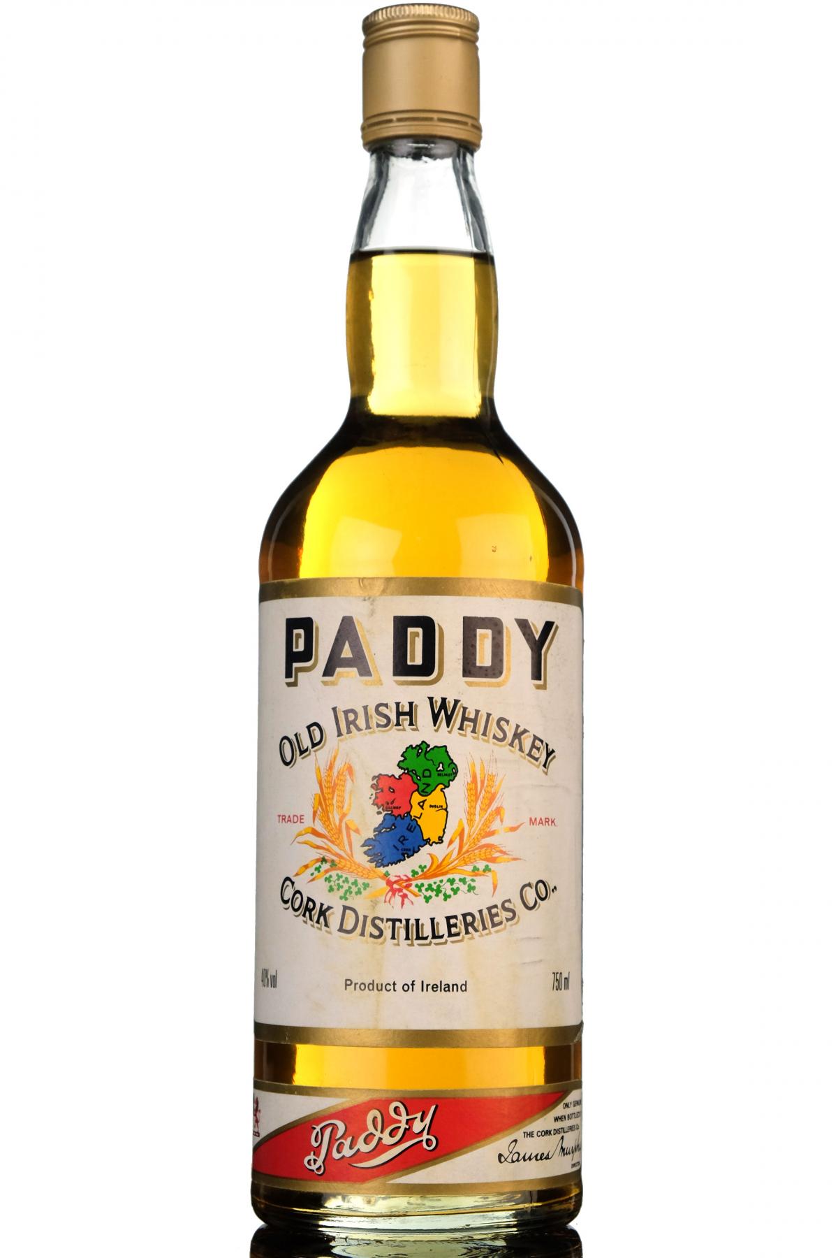 Paddy Irish Whiskey - 1980s