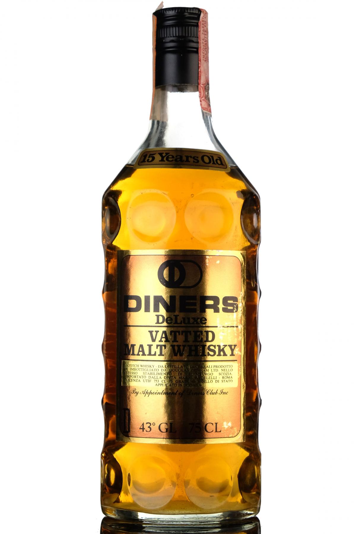 Diners 15 Year Old Vatted Malt - 1980s