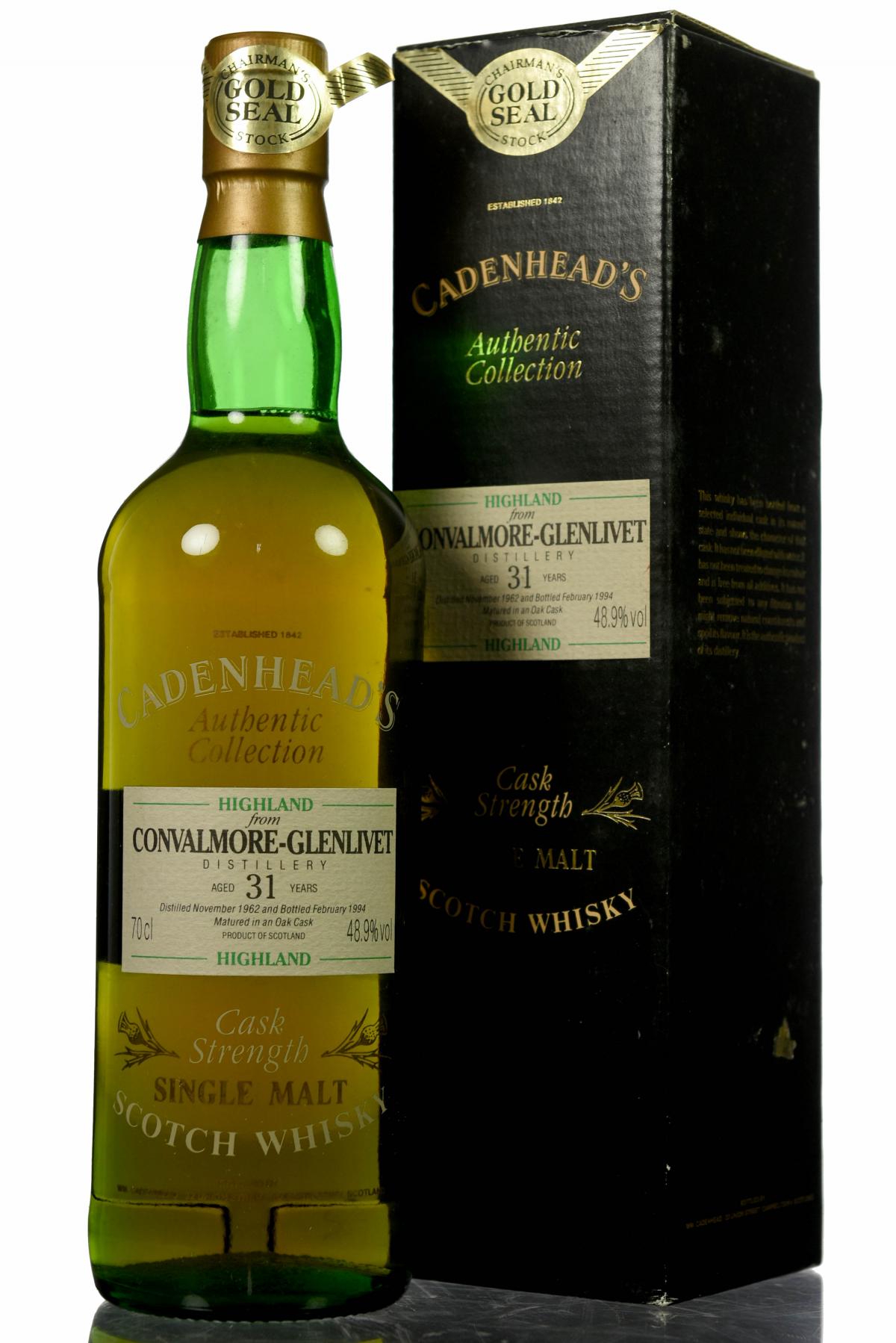 Convalmore-Glenlivet 1962-1994 - 31 Year Old - Cadenheads Authentic Collection