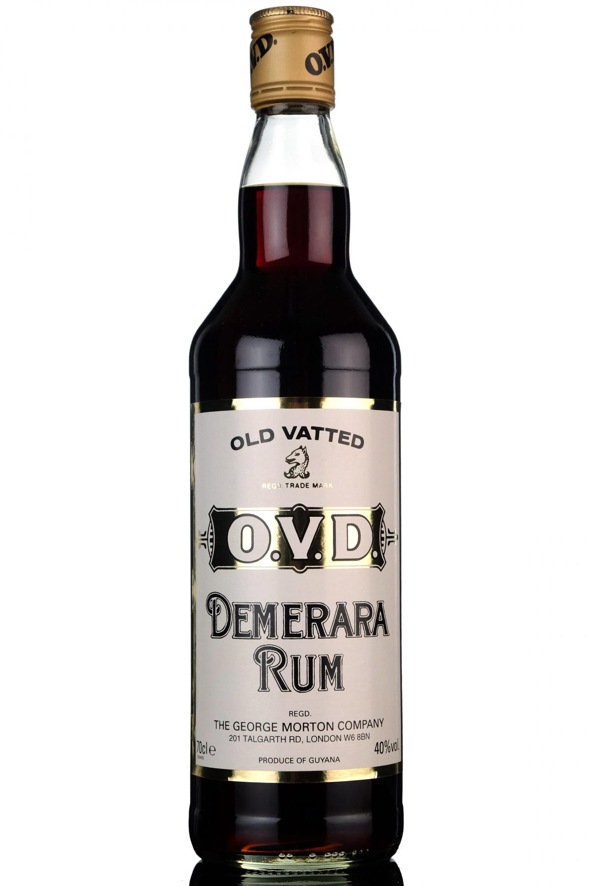 O.V.D. Old Vatted Demerara Rum - 1990s