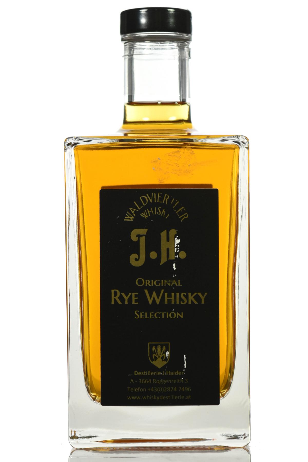 J.Haider Rye Whisky