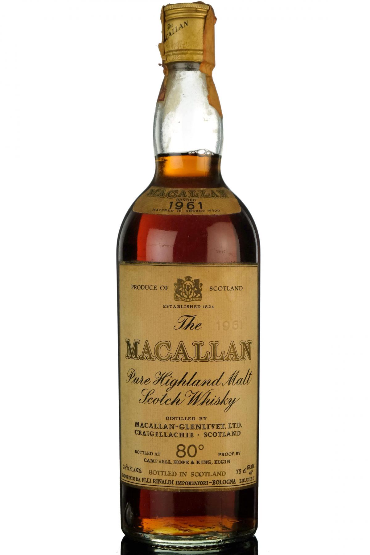 Macallan 1961 - Campbell Hope & King - 1970s