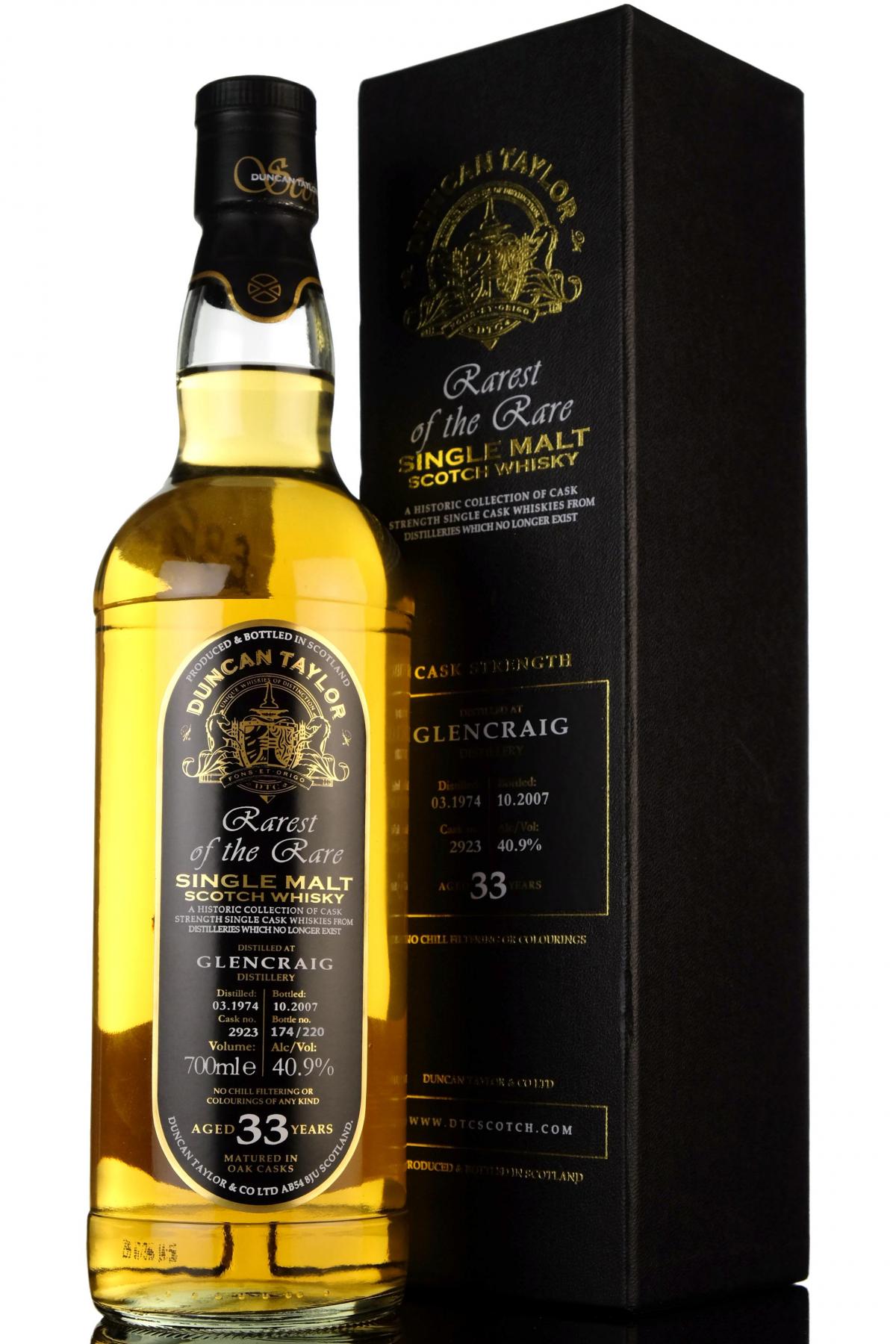 Glencraig 1974-2007 - 33 Year Old - Duncan Taylor - Rarest Of The Rare