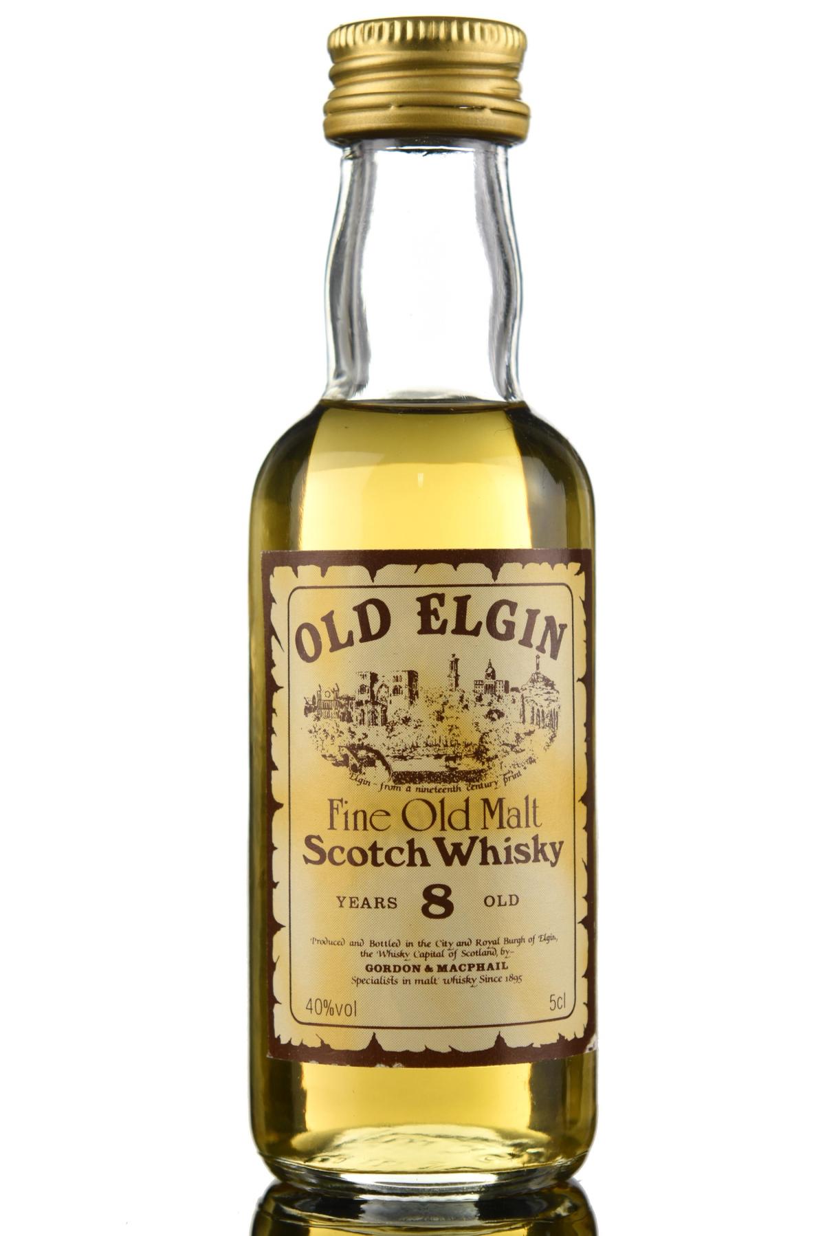 Old Elgin 8 Year Old Miniature - Gordon & MacPhail Miniature