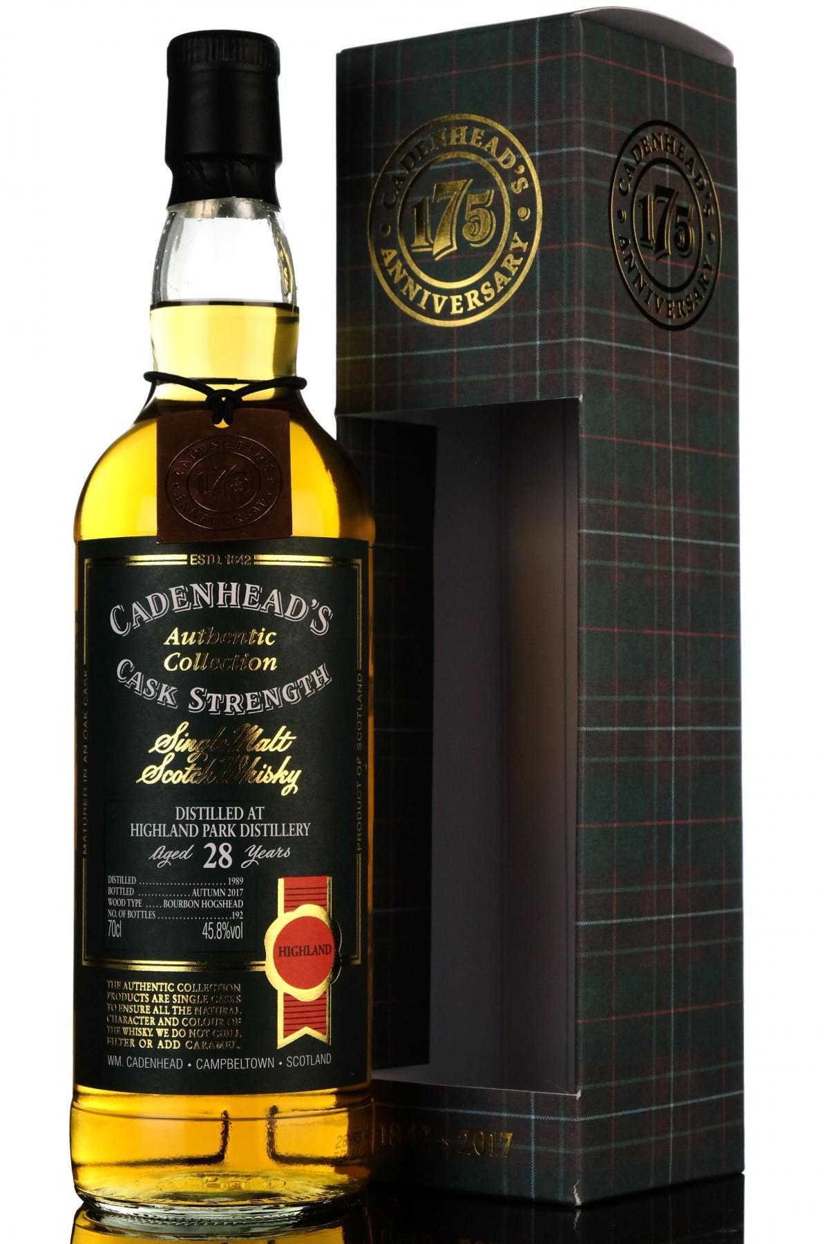 Highland Park 1989-2017 - 28 Year Old - Cadenheads Authentic Collection