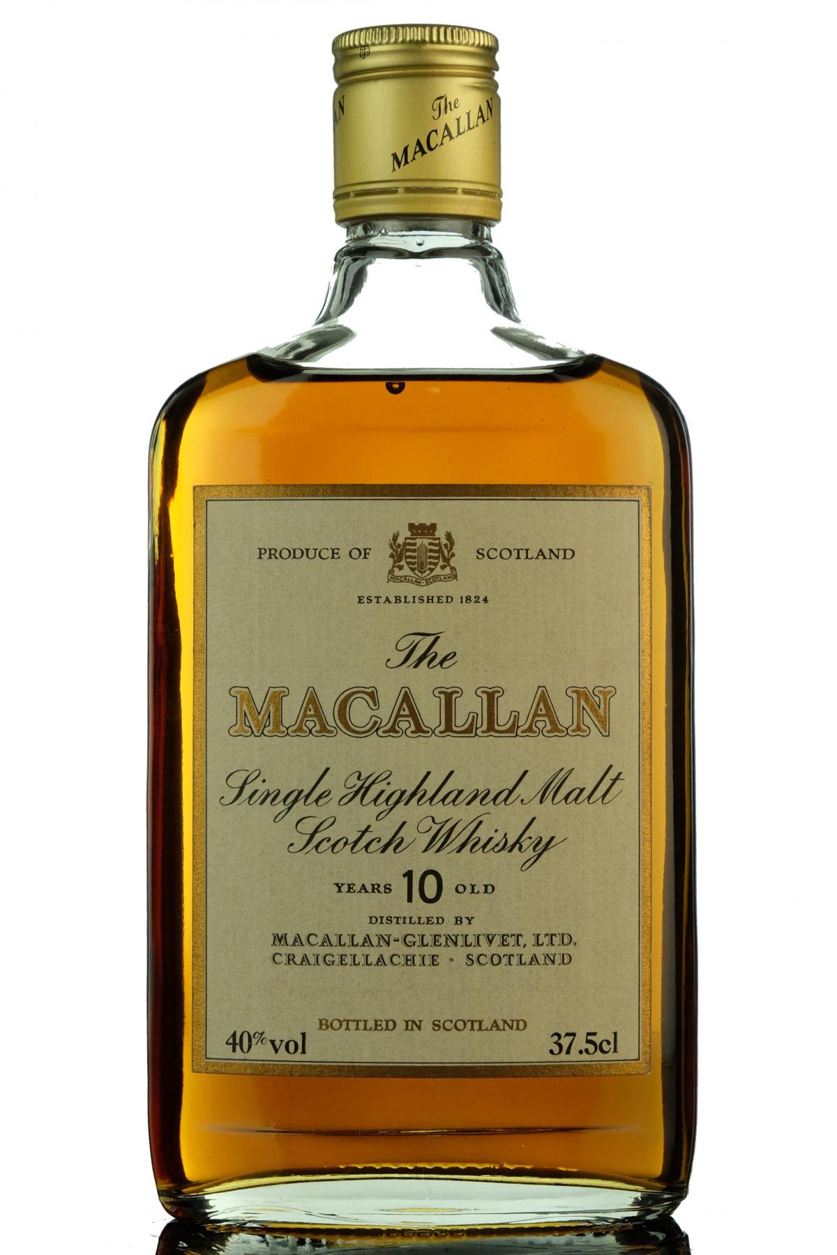 Macallan 10 Year Old - 1980s - Half Bottle