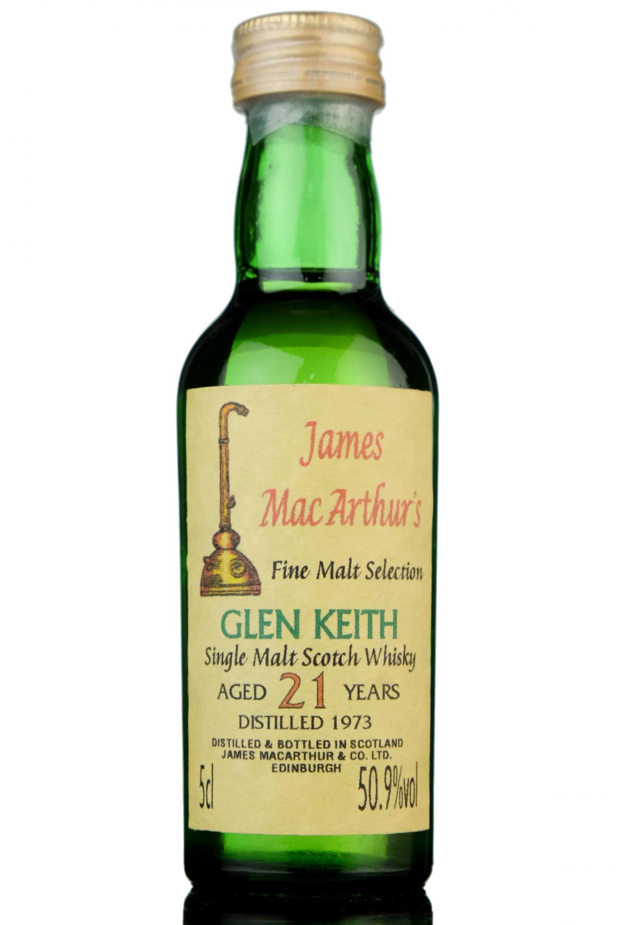 Glen Keith 1973 - 21 Year Old - James MacArthur - Fine Malt Selection Miniature