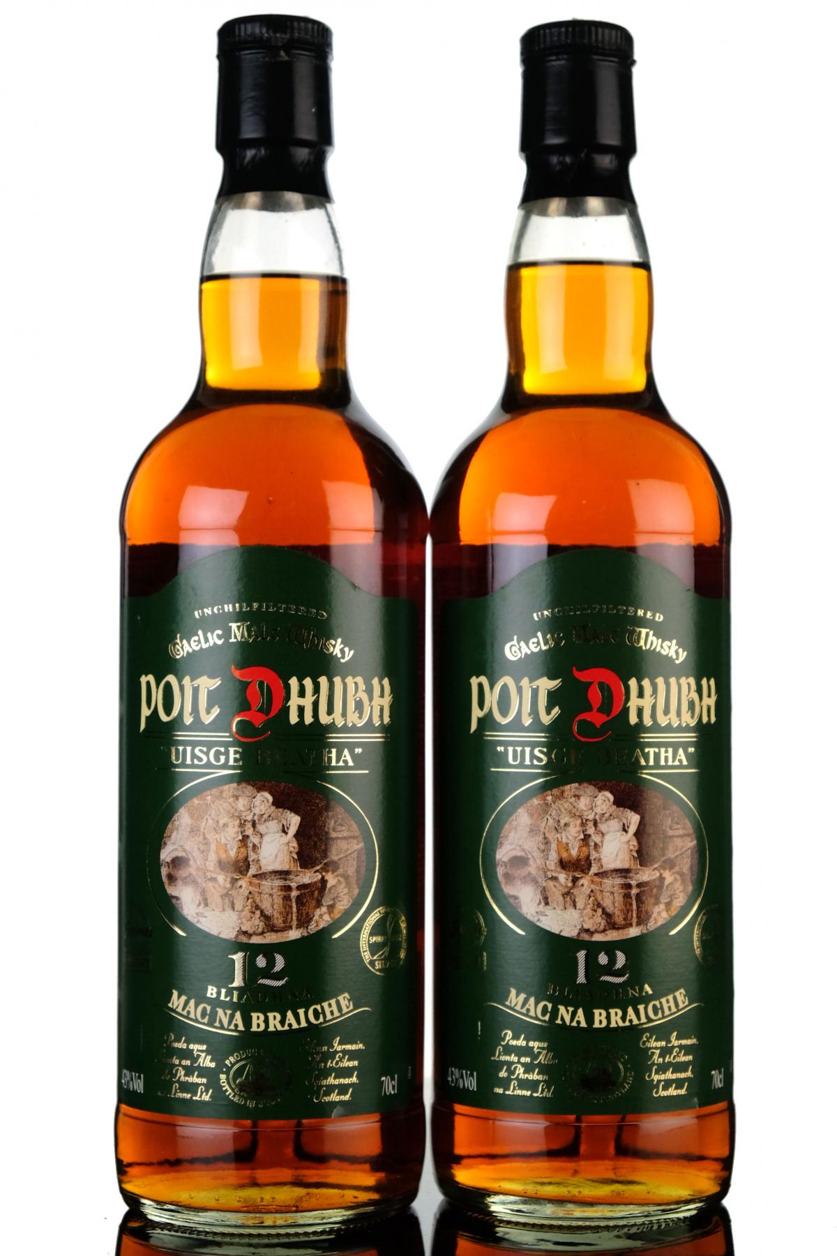 2 x Poit Dhubh 12 Year Old