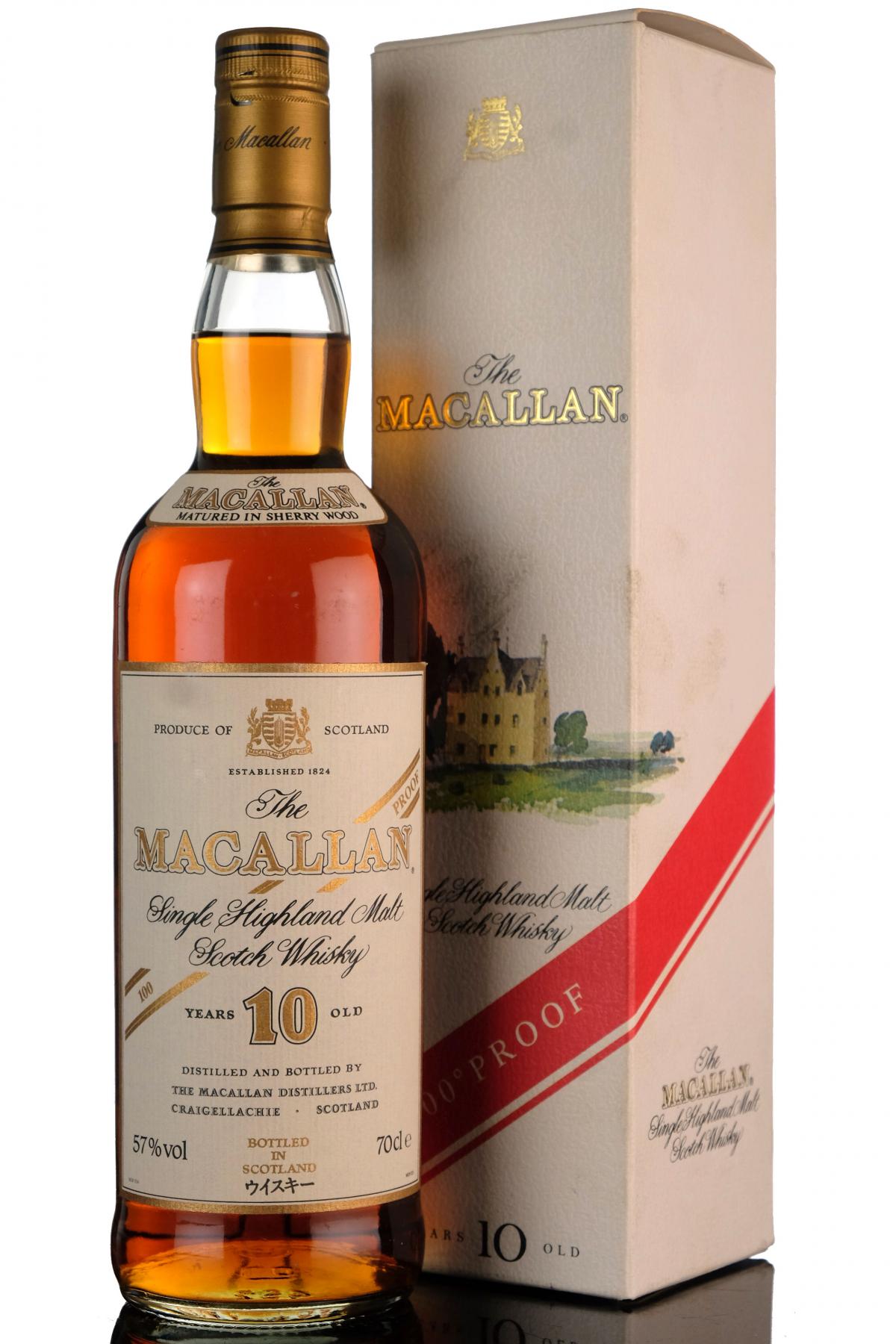 Macallan 10 Year Old - Sherry Cask - 1990s - 100 Proof