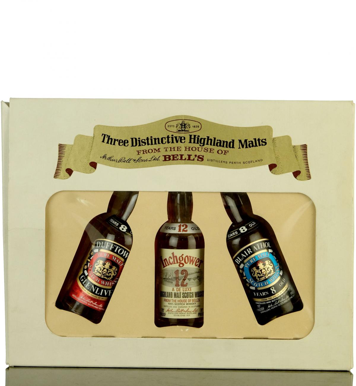 Three Distinctive Highland Malt Miniature Set