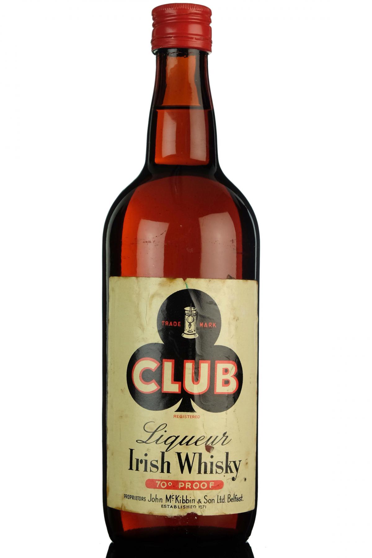 John Mckibbin Club Liqueur Irish Whisky - 1960s