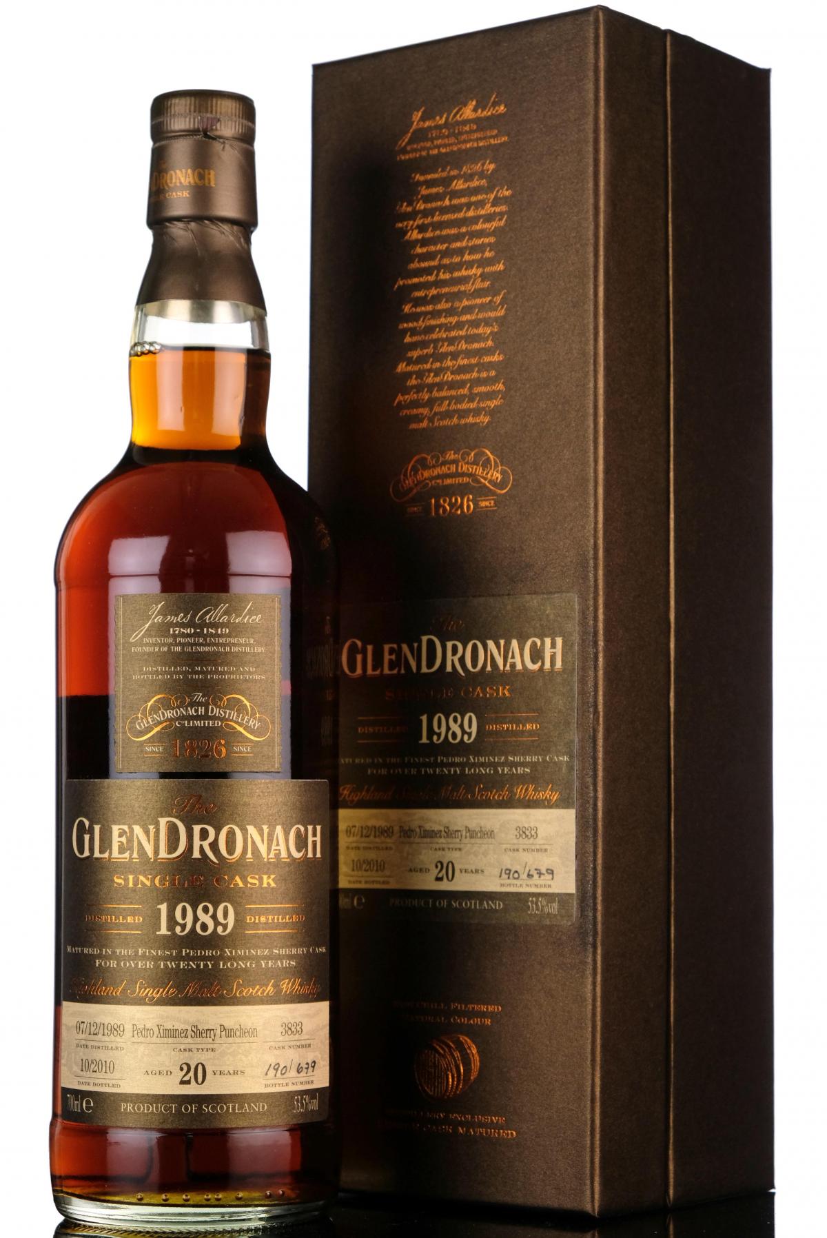 Glendronach 1989-2010 - 20 Year Old - Single Cask 3833 - Batch 3