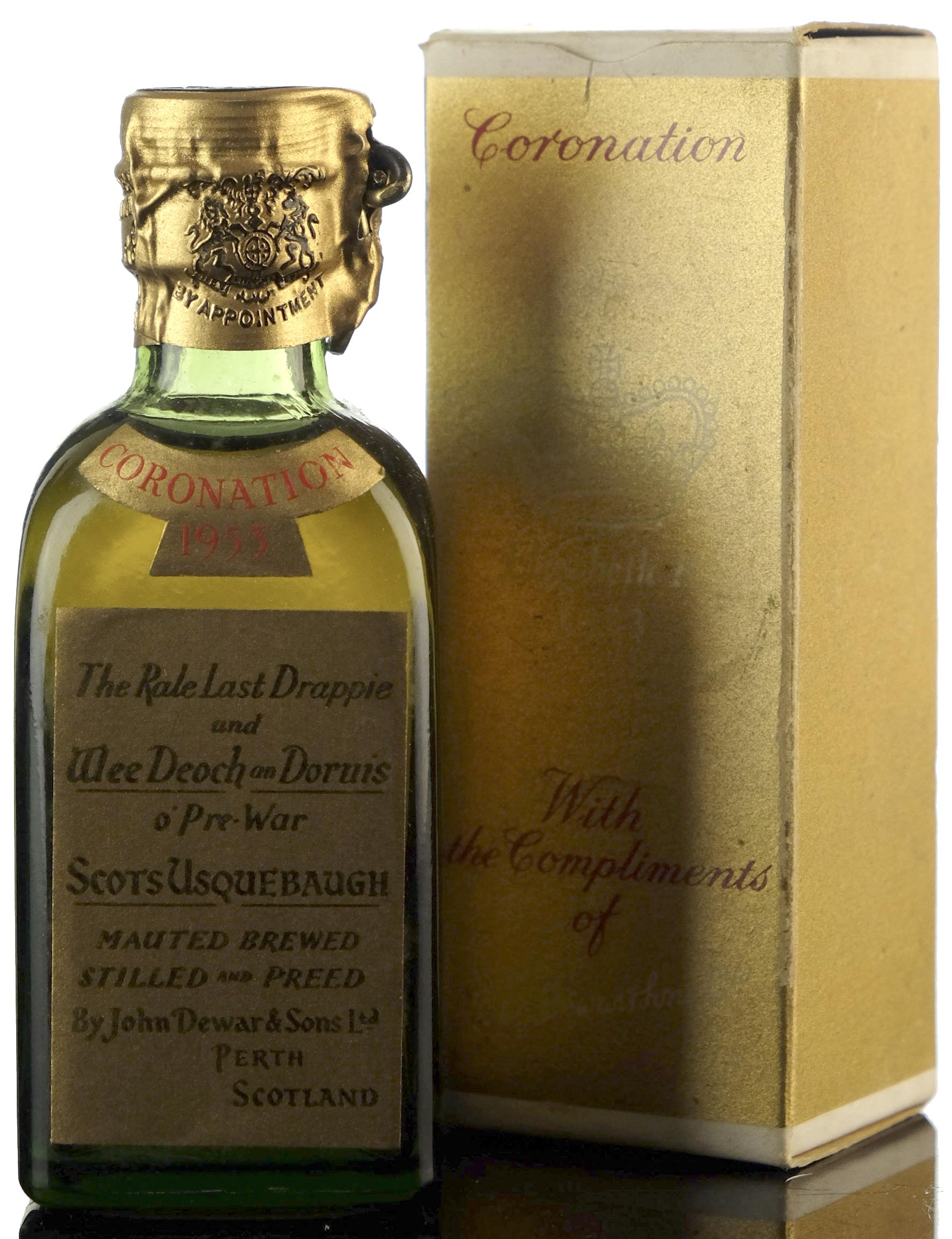 Dewars Coronation 1953 - Miniature