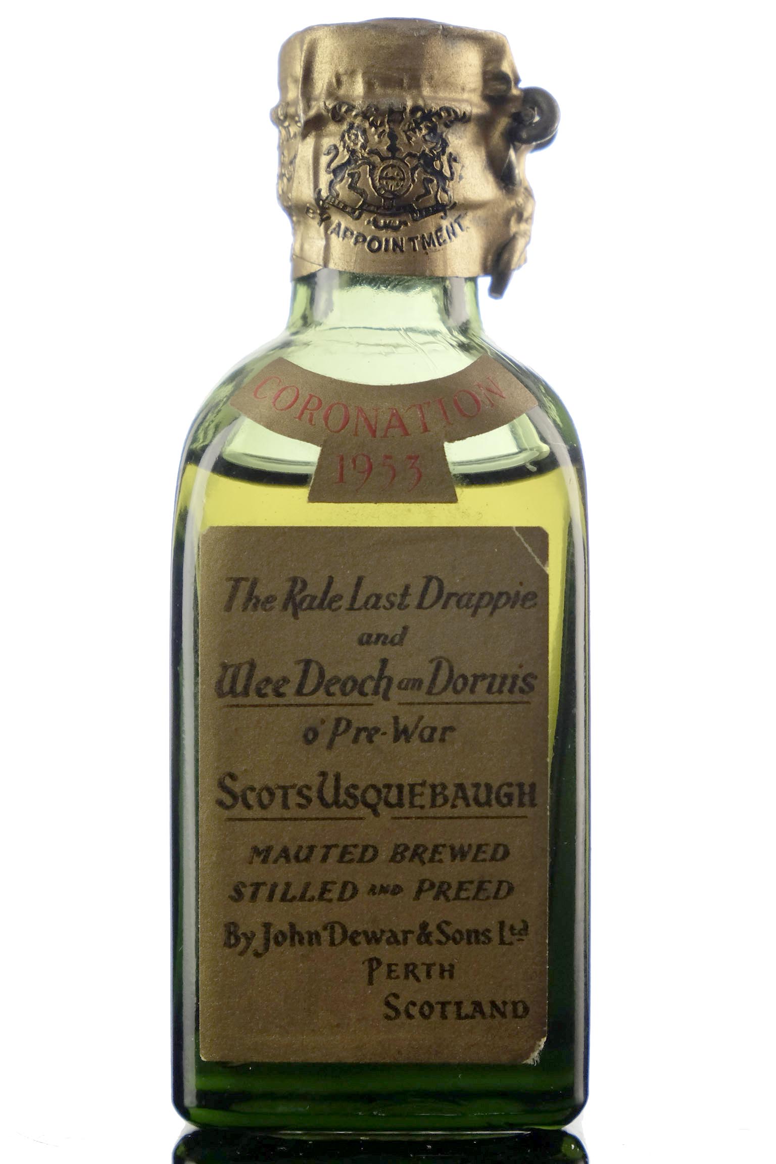 Dewars Coronation 1953 - Miniature