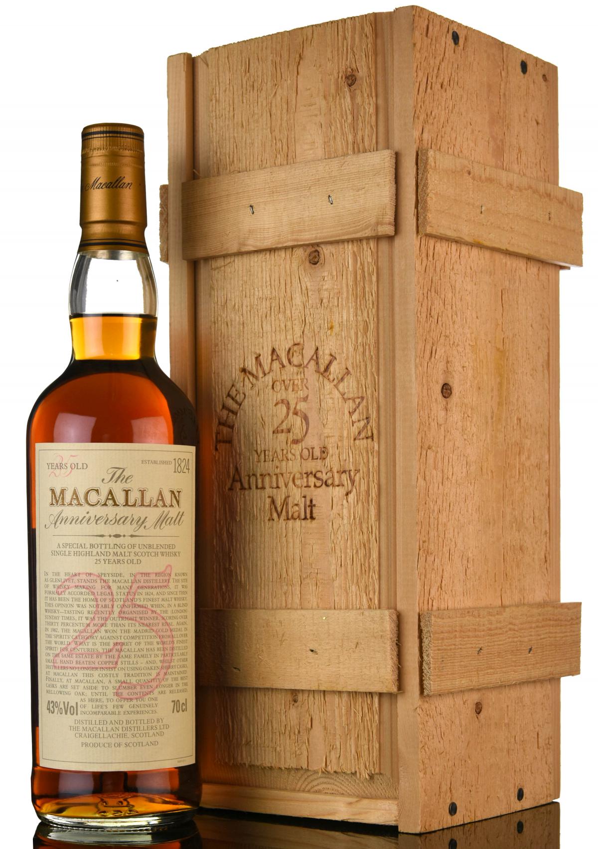 Macallan 25 Year Old Anniversary Malt