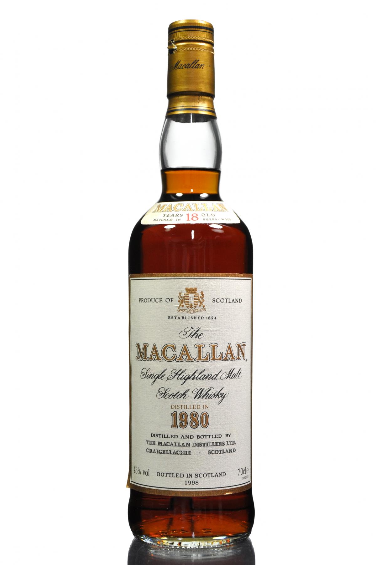 Macallan 1980-1998 - 18 Year Old