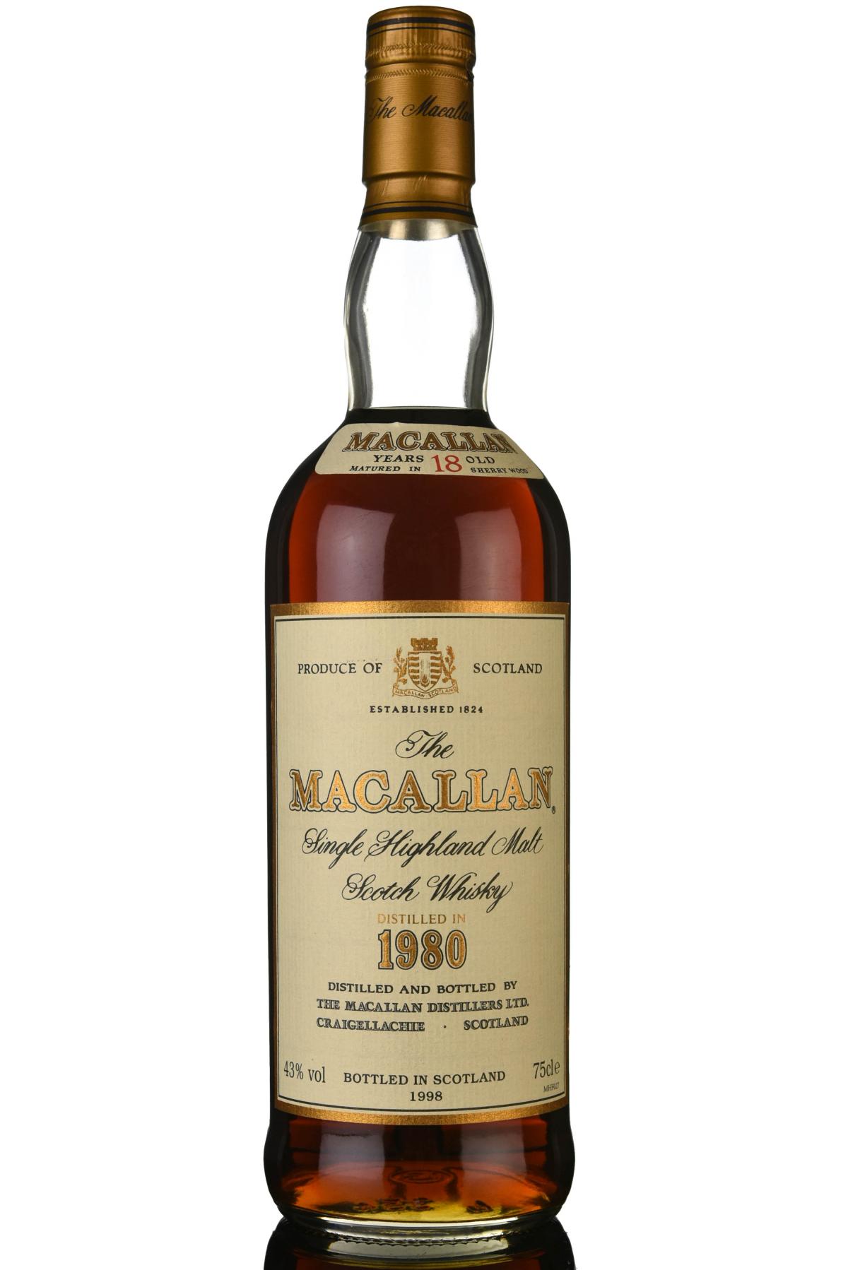 Macallan 1980-1998 - 18 Year Old