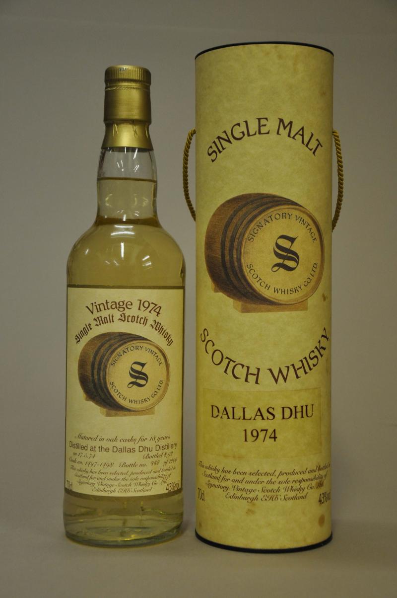 Dallas Dhu 1974-1992 - 18 Year Old - Signatory Vintage