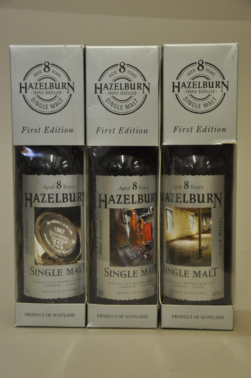 Hazelburn 8 Year Old - First Edition Set Of 3