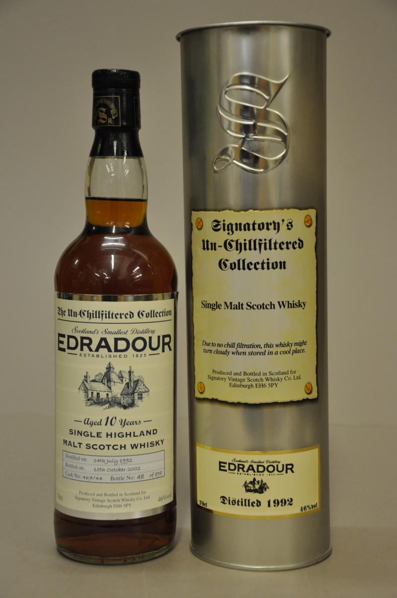 Edradour 1992-2002 - 10 Year Old - Signatory Vintage