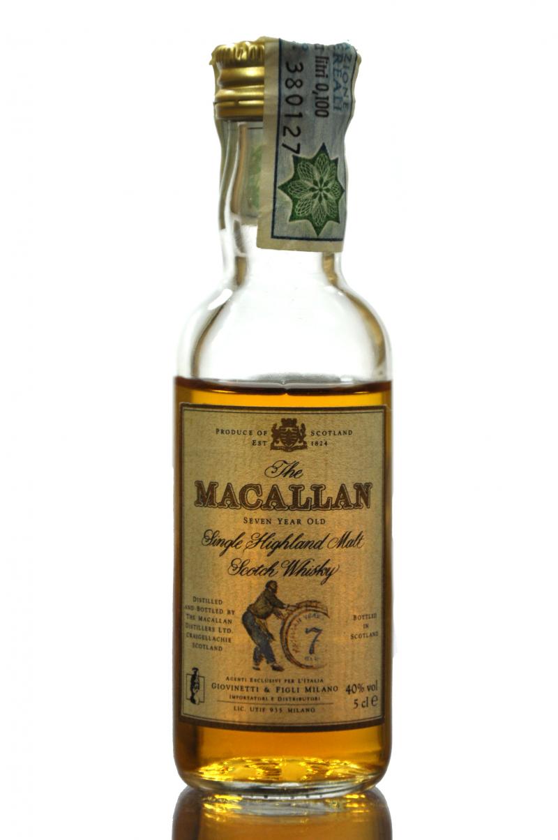 Macallan 7 Year Old Miniature