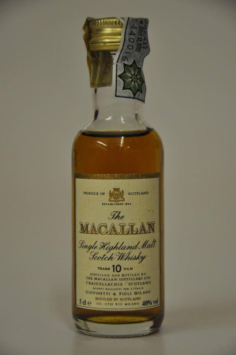 Macallan 10 Year Old Miniature