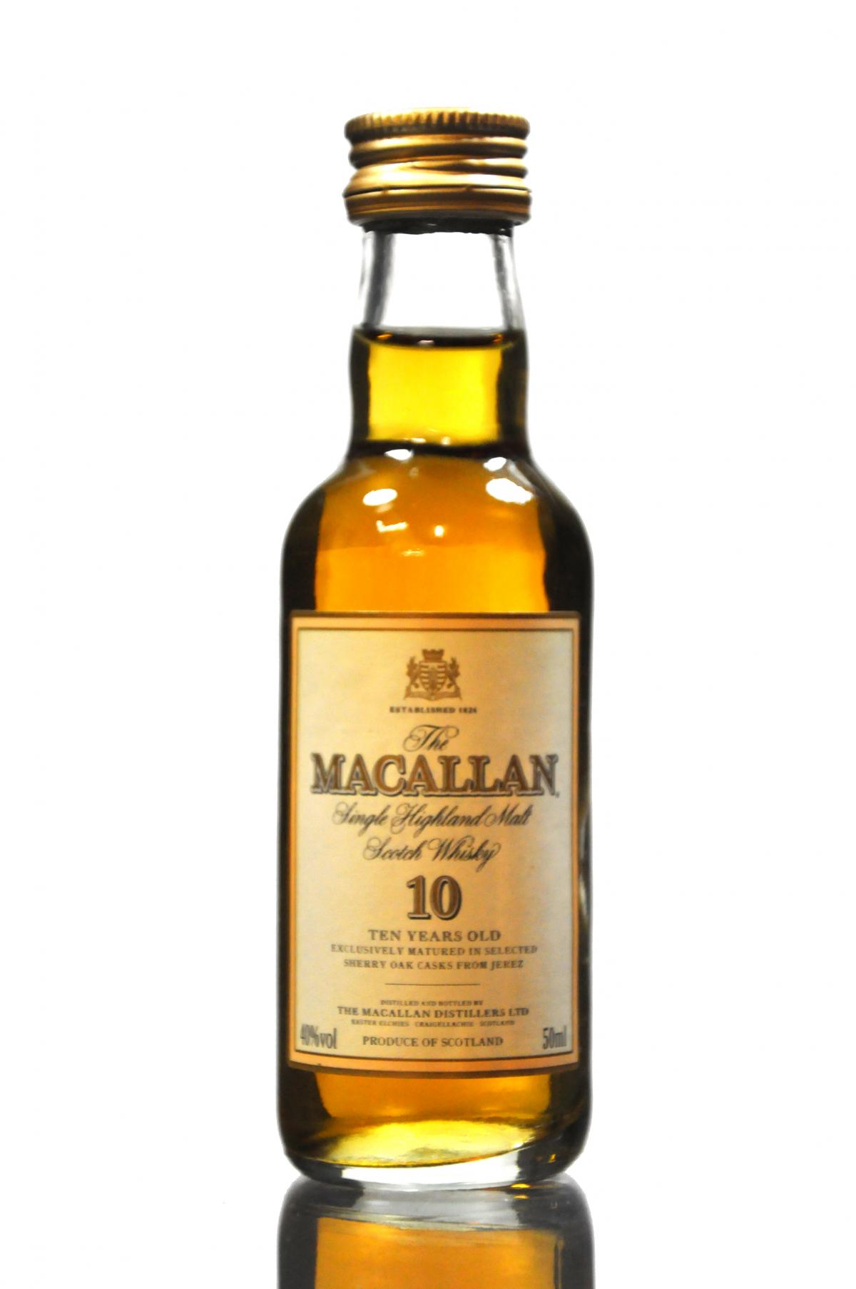 Macallan 10 Year Old Miniature