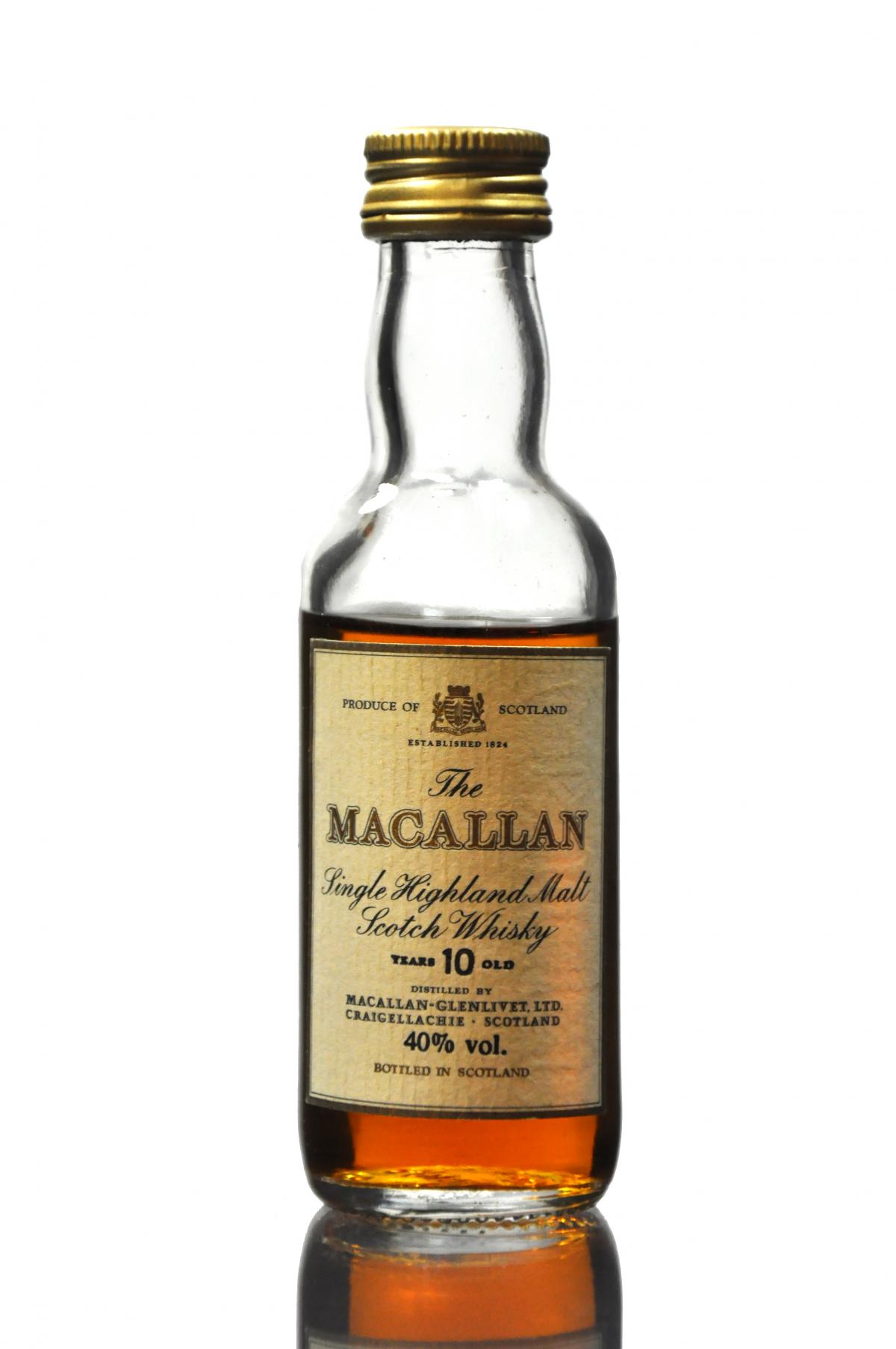 Macallan 10 Year Old Miniature