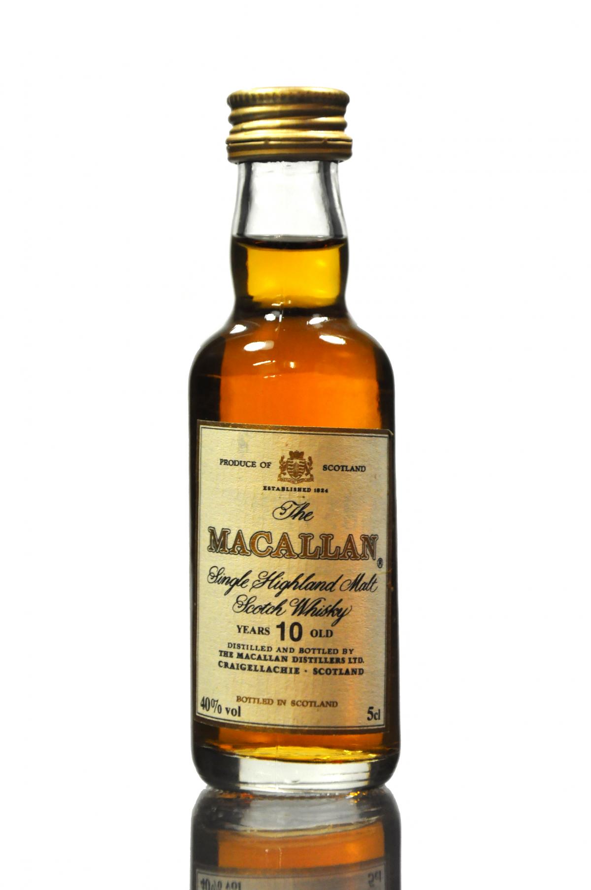 Macallan 10 Year Old Miniature