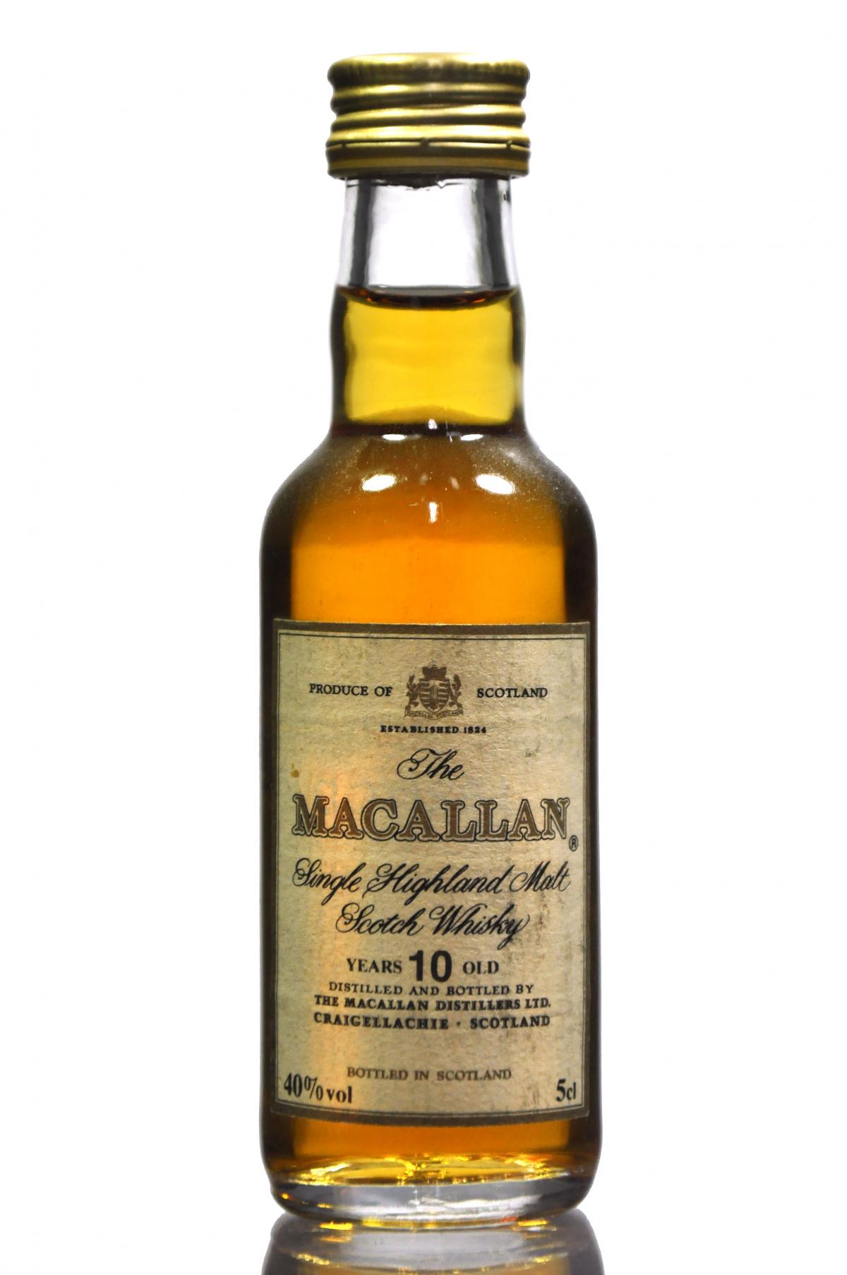 Macallan 10 Year Old Miniature