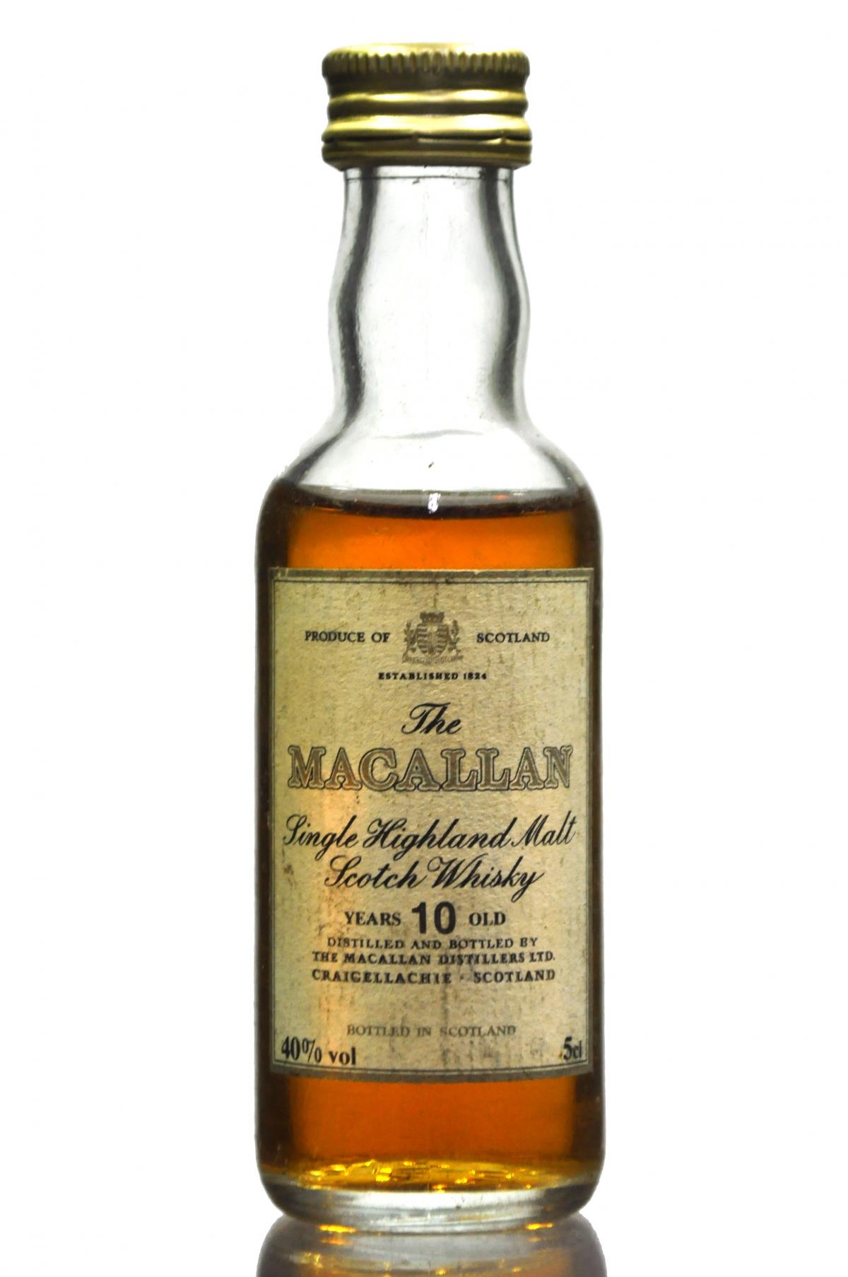 Macallan 10 Year Old Miniature