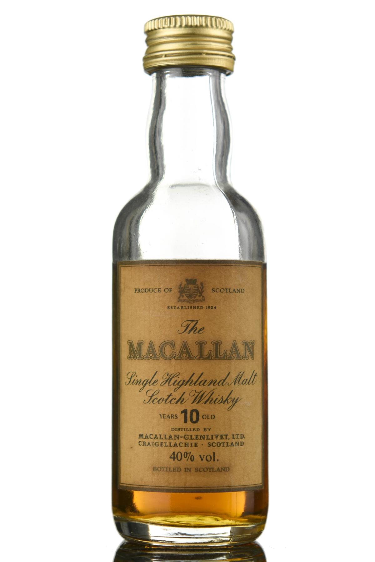 Macallan 10 Year Old Miniature