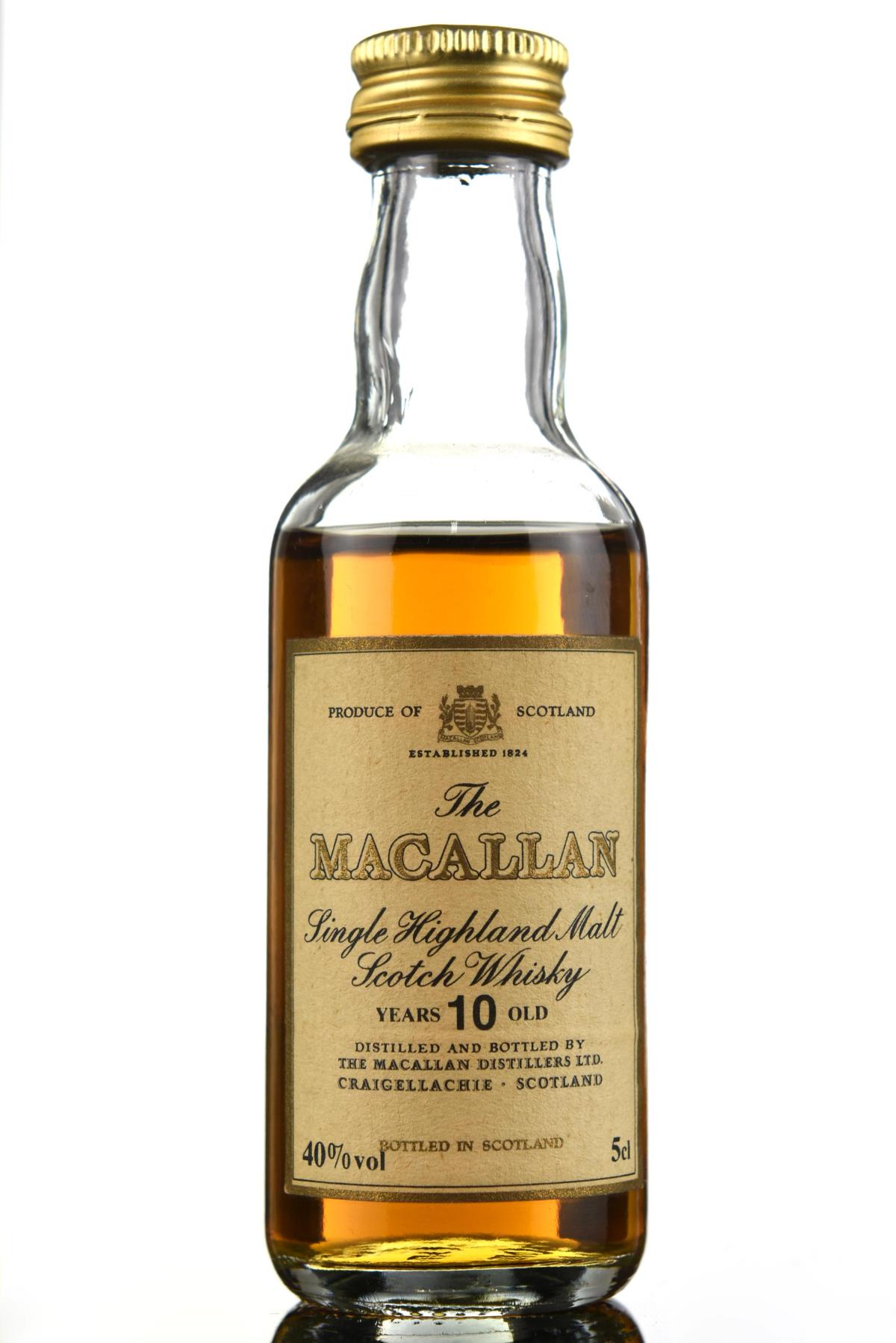 Macallan 10 Year Old Miniature