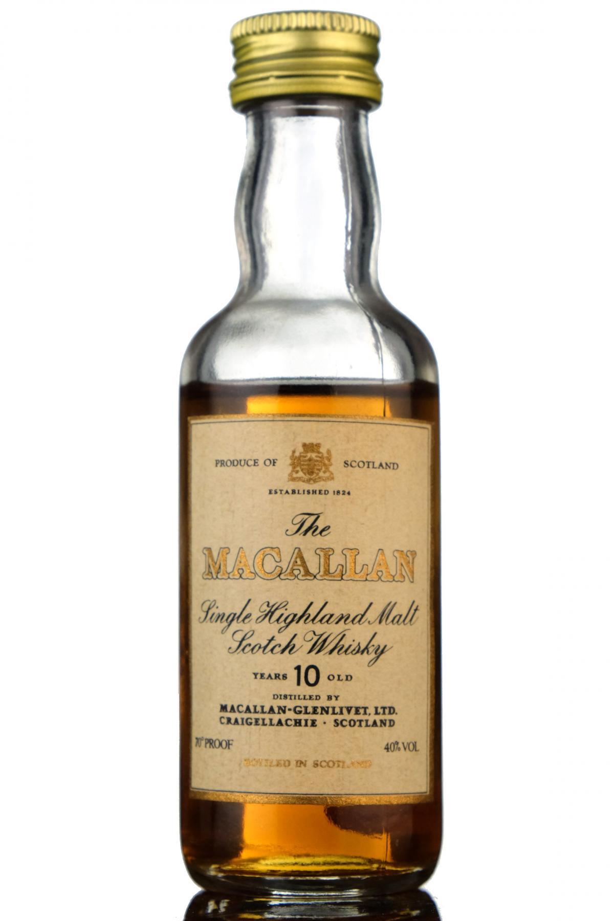 Macallan 10 Year Old Miniature