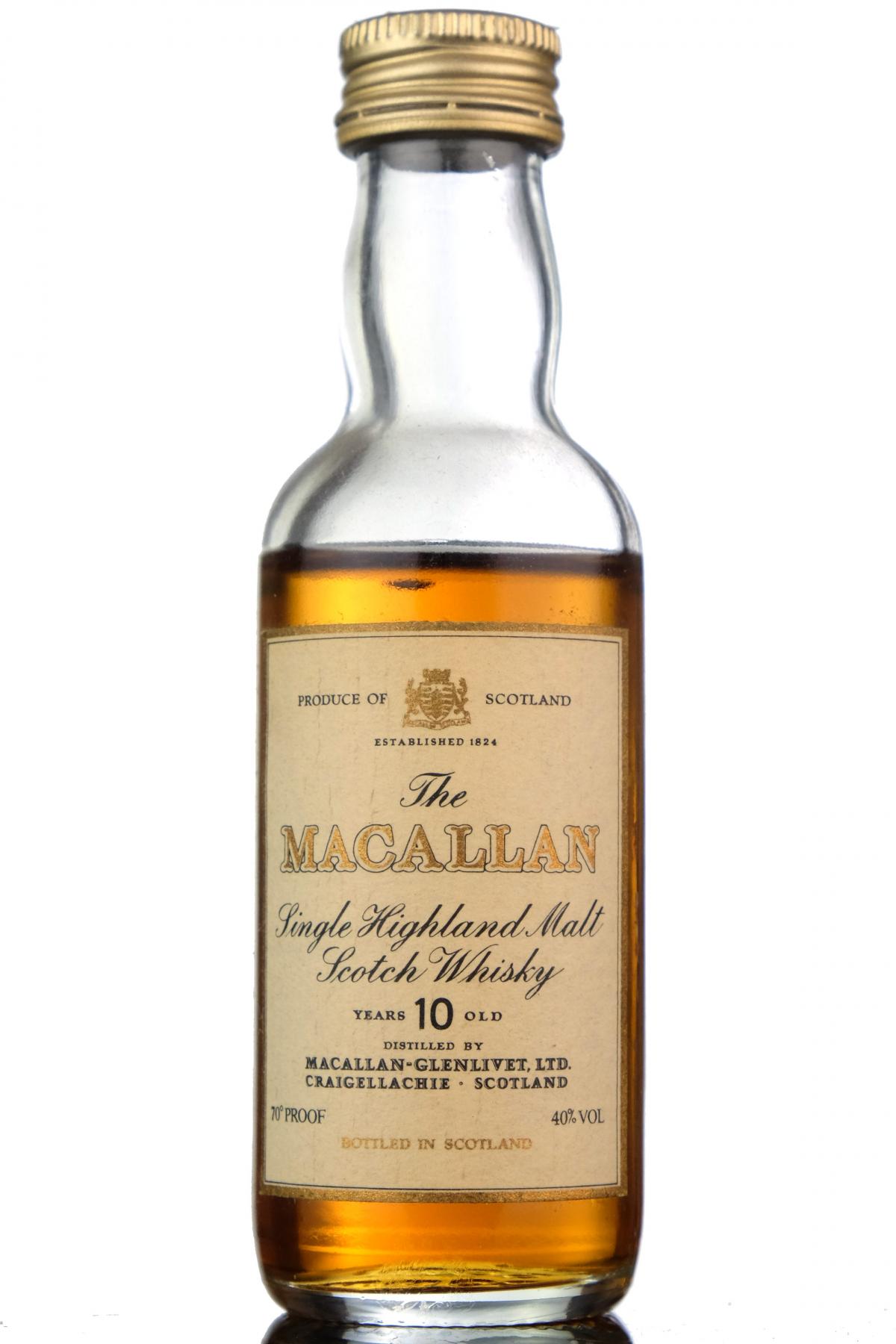 Macallan 10 Year Old Miniature