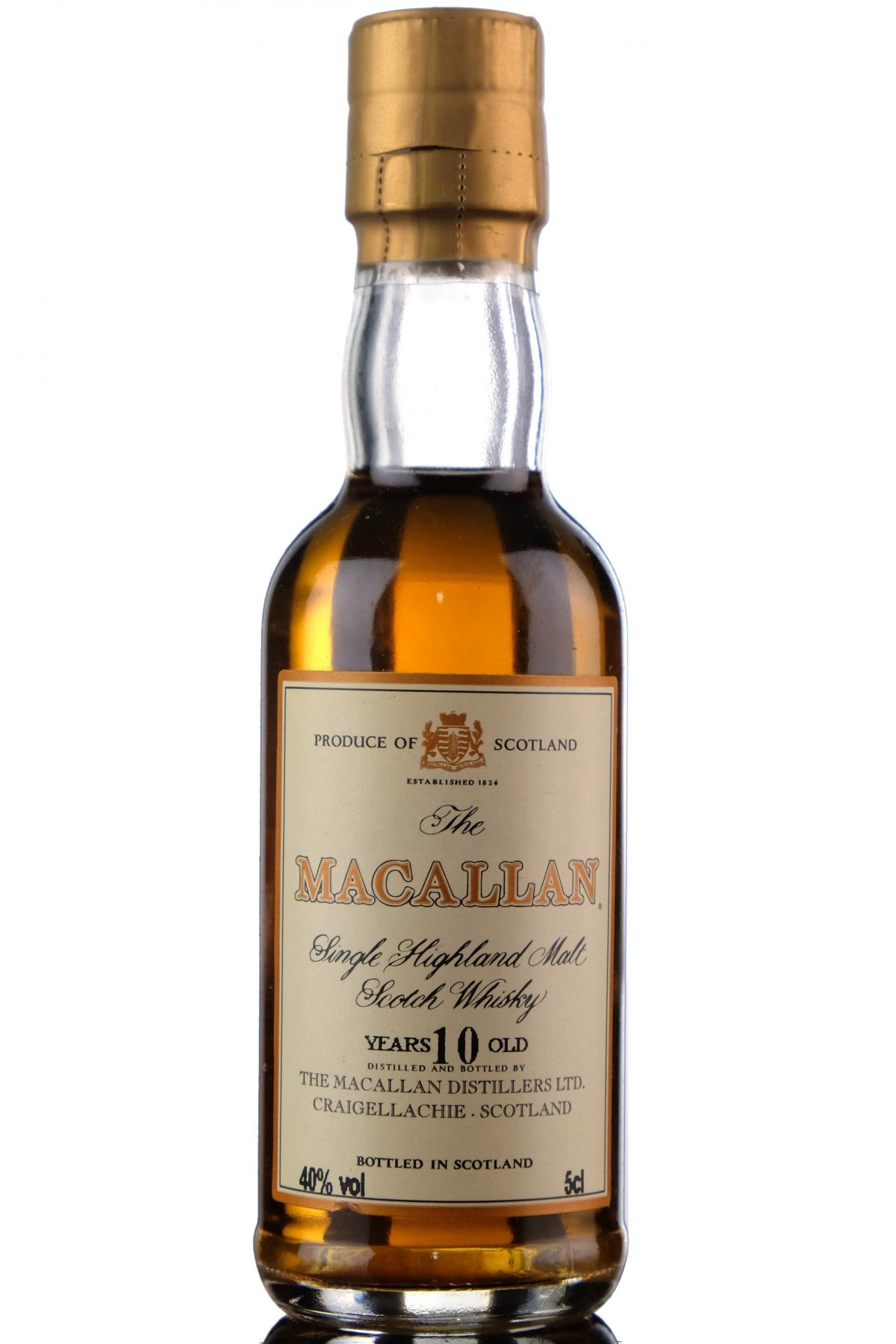 Macallan 10 Year Old Miniature