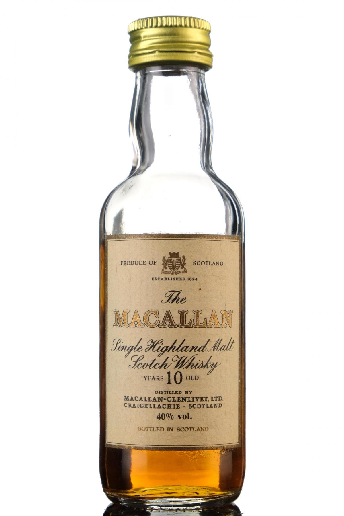 Macallan 10 Year Old Miniature