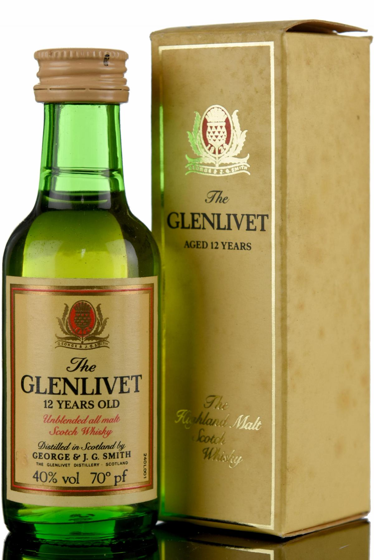 Glenlivet 12 Year Old Miniature