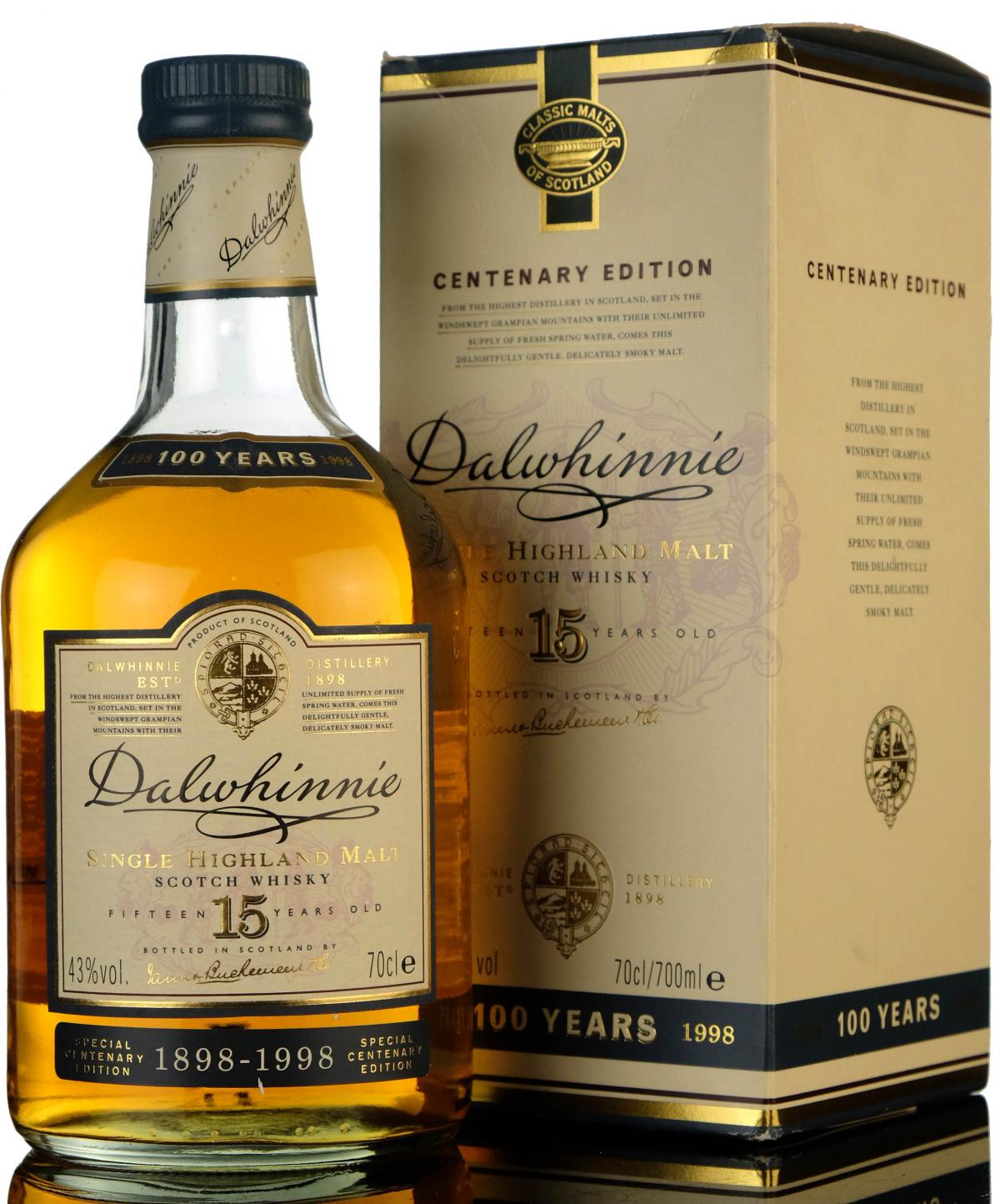 Dalwhinnie 15 Year Old - Centenary 1898-1998