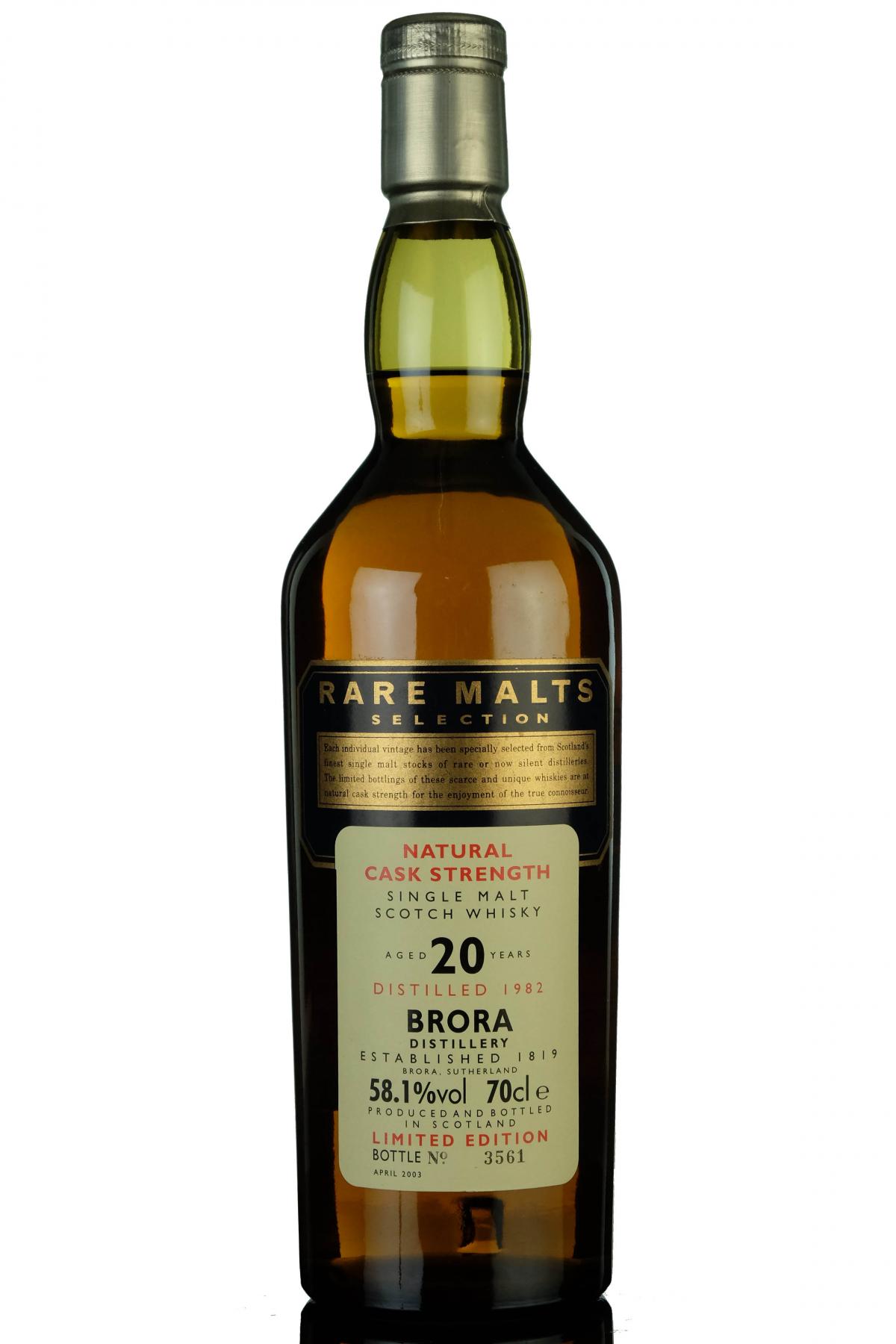 Brora 1982-2003 - 20 Year Old - Rare Malts 58.1%