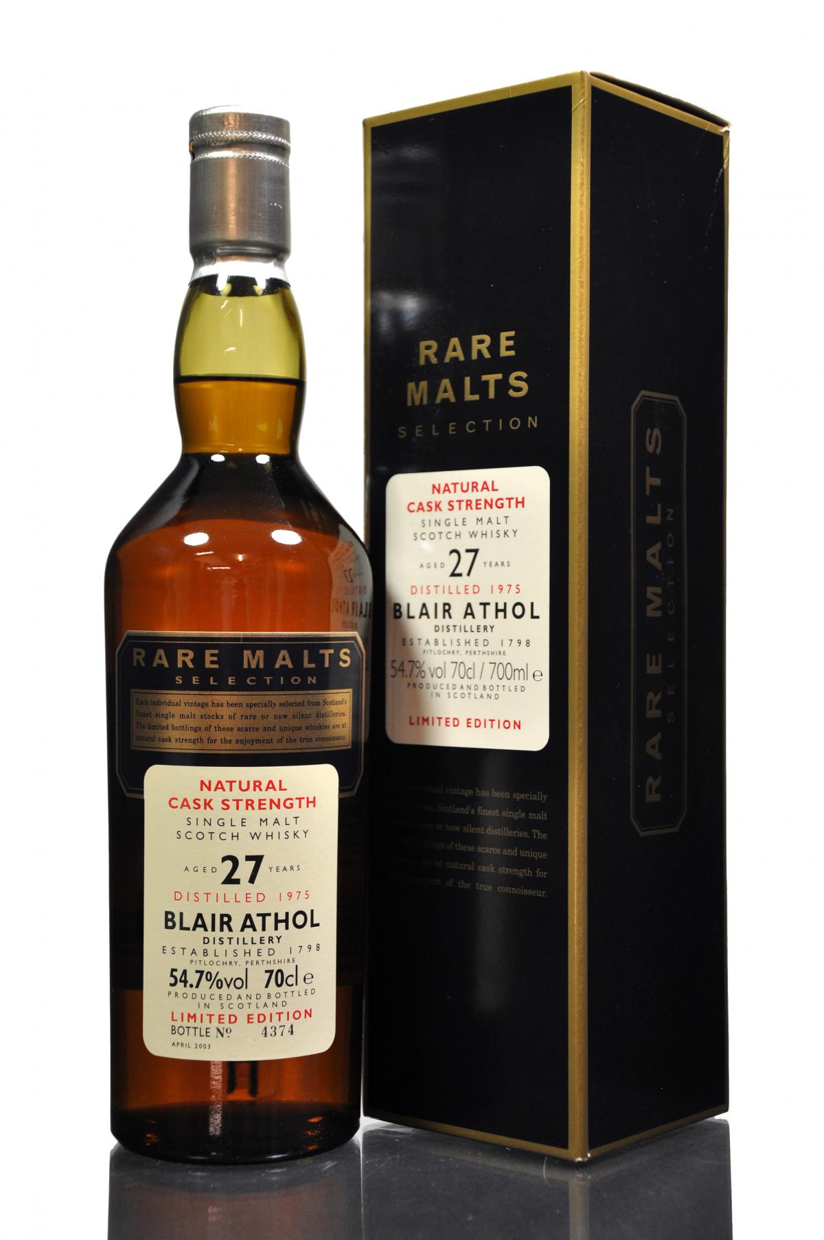 Blair Athol 1975-2003 - 27 Year Old - Rare Malts 54.7%