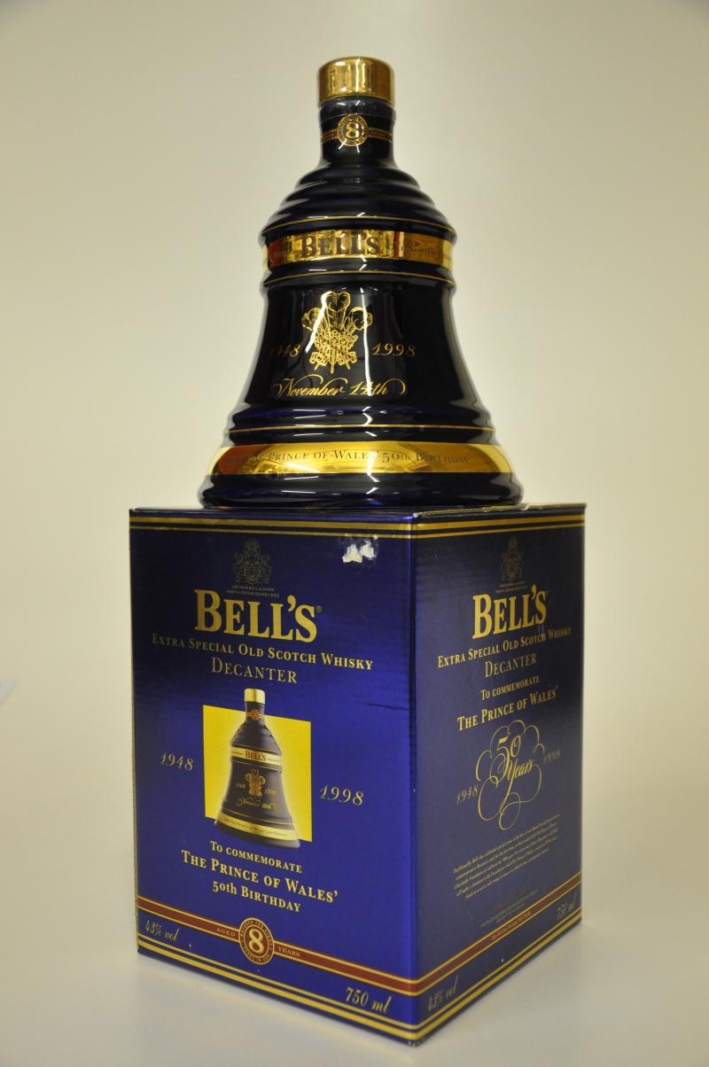 Bells Prince Of Wales 50th Birthday 1948-1998 - Ceramic Decanter