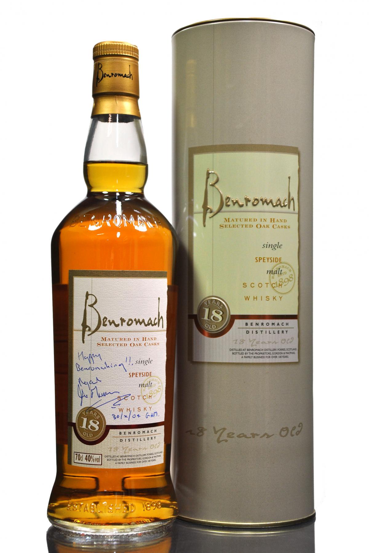 Benromach 18 Year Old