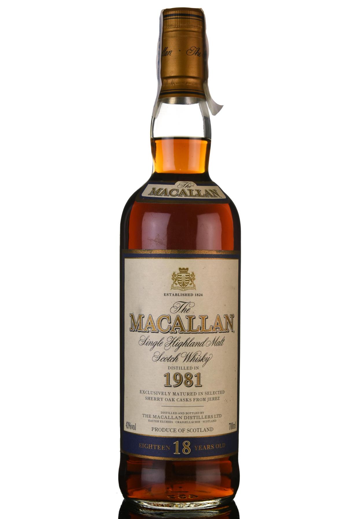 Macallan 1981 - 18 Year Old