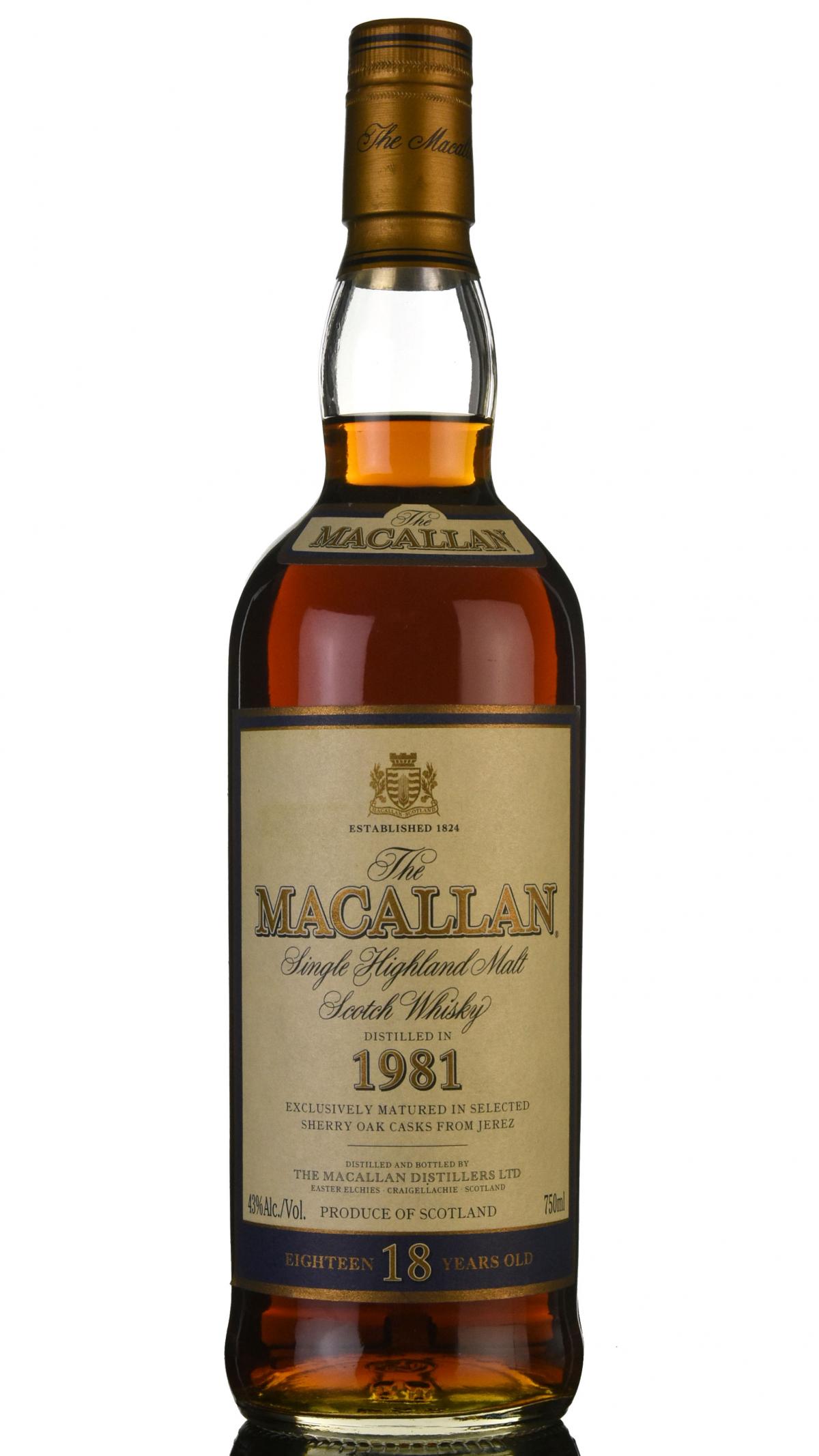 Macallan 1981 - 18 Year Old