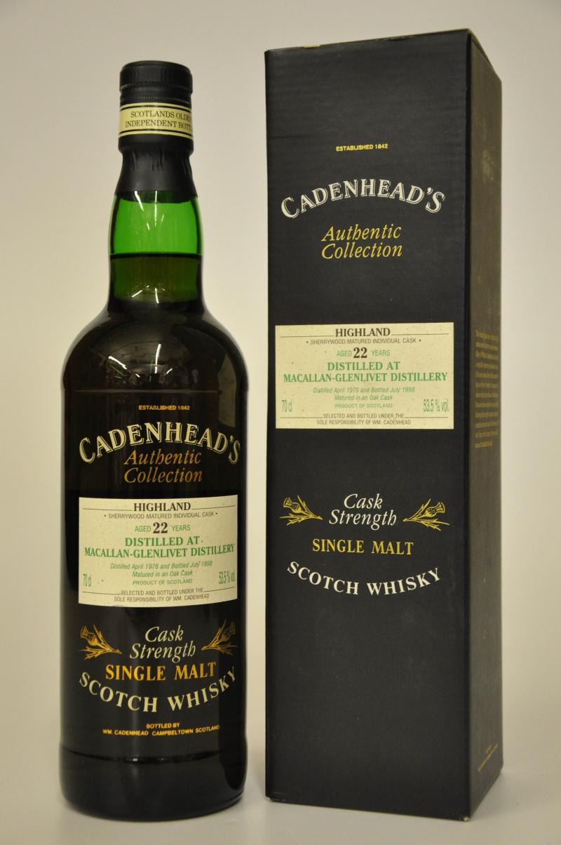 Macallan-Glenlivet 1976-1998 - 22 Year Old - Cadenheads Authentic Collection